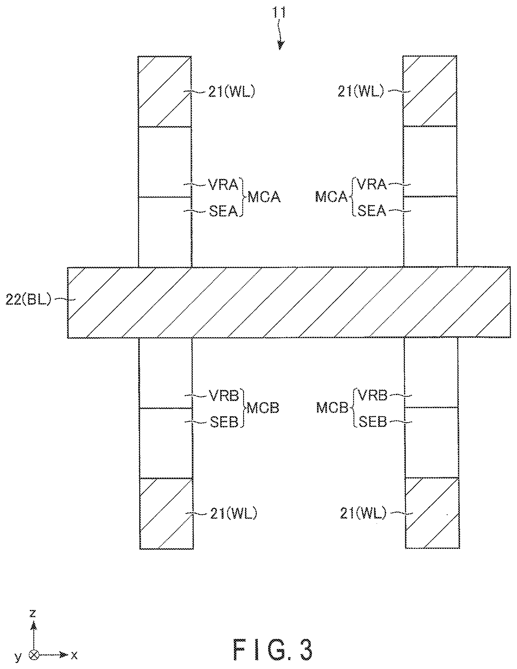 Patent US12102012 Figure 3 – Magnetoresistance memory device and method of manufacturing magnetoresistance memory device