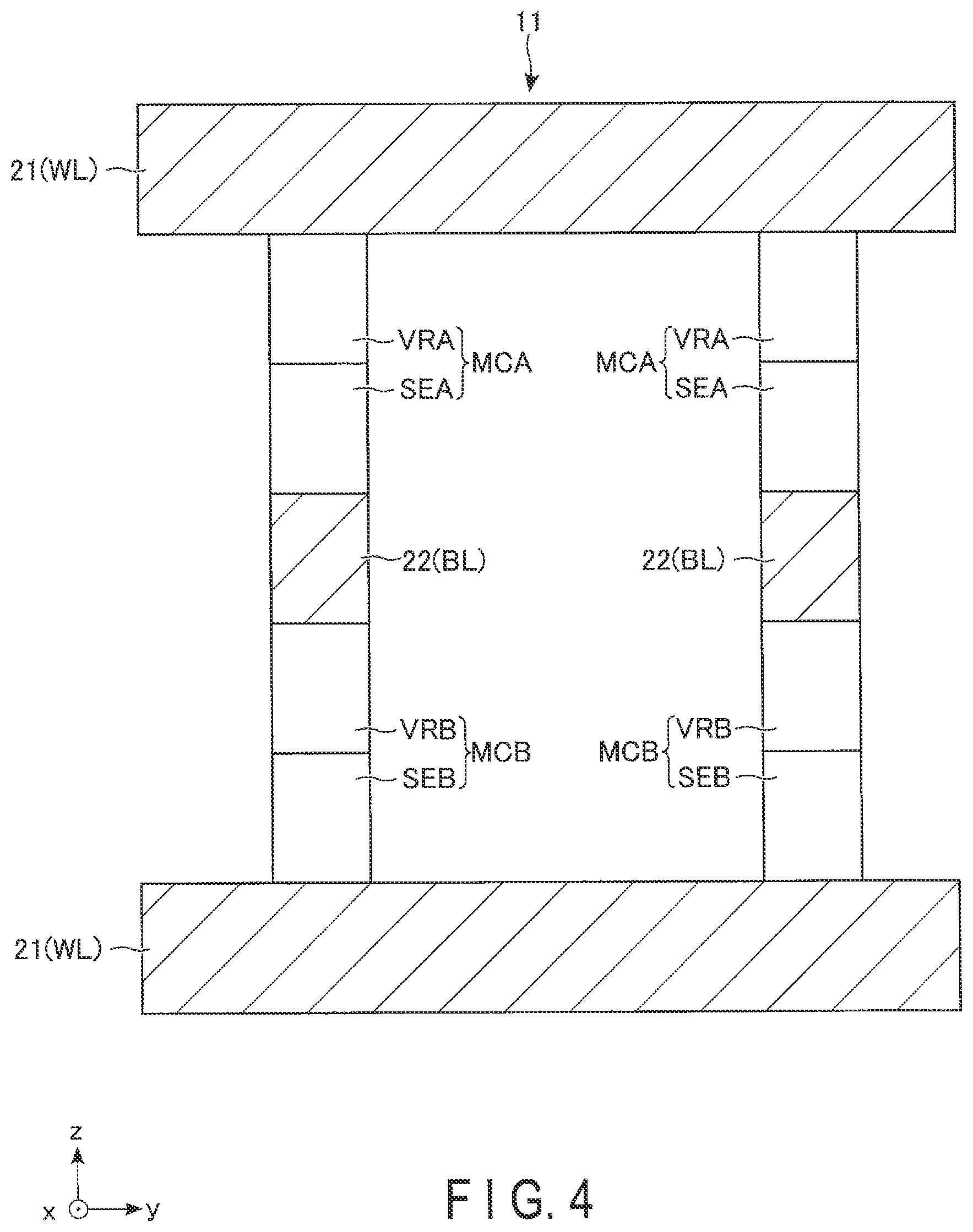 Patent US12102012 Figure 4 – Magnetoresistance memory device and method of manufacturing magnetoresistance memory device