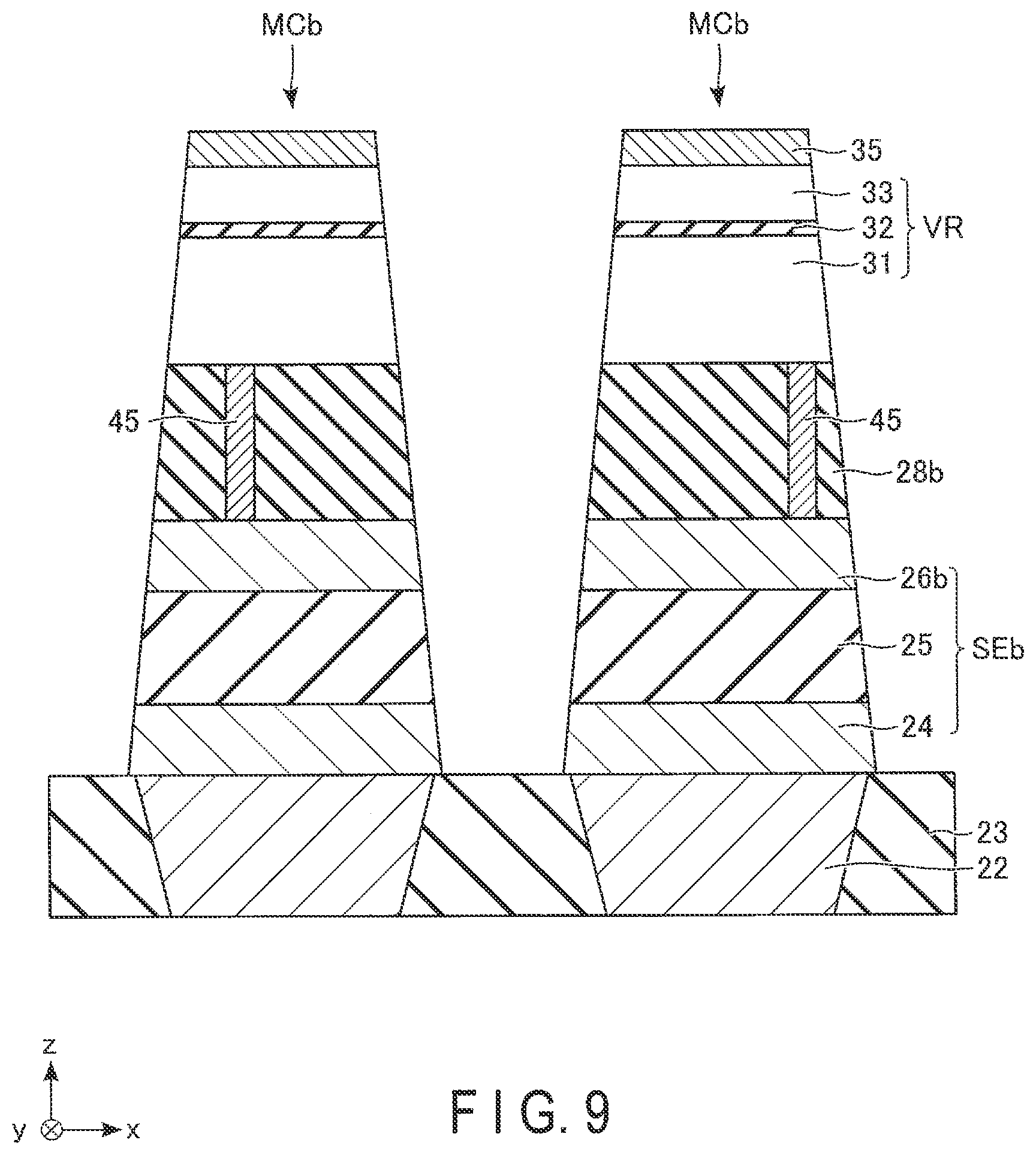 Patent US12102012 Figure 9 – Magnetoresistance memory device and method of manufacturing magnetoresistance memory device