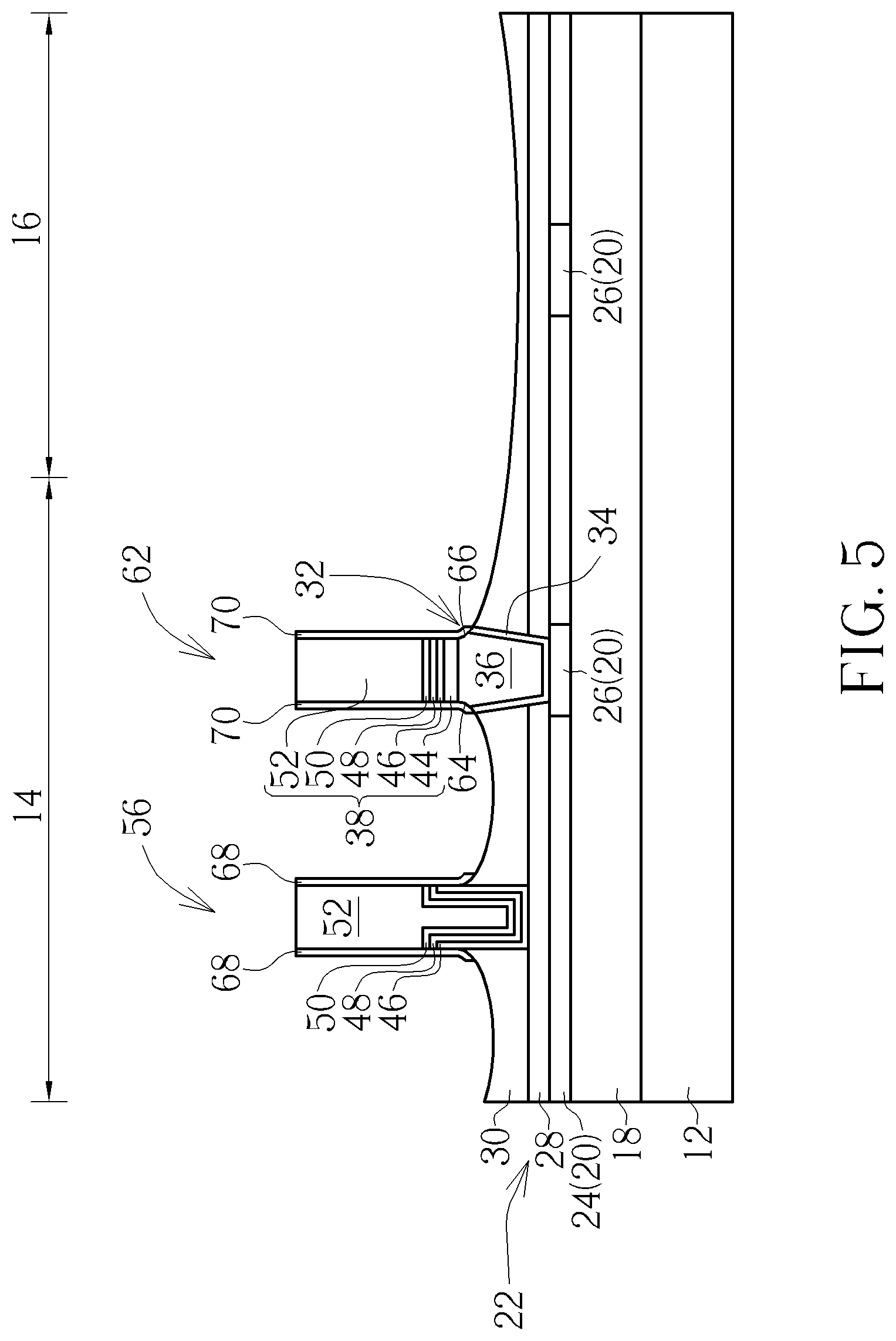 Patent US12102014 Figure 5 – Semiconductor device and method for fabricating the same