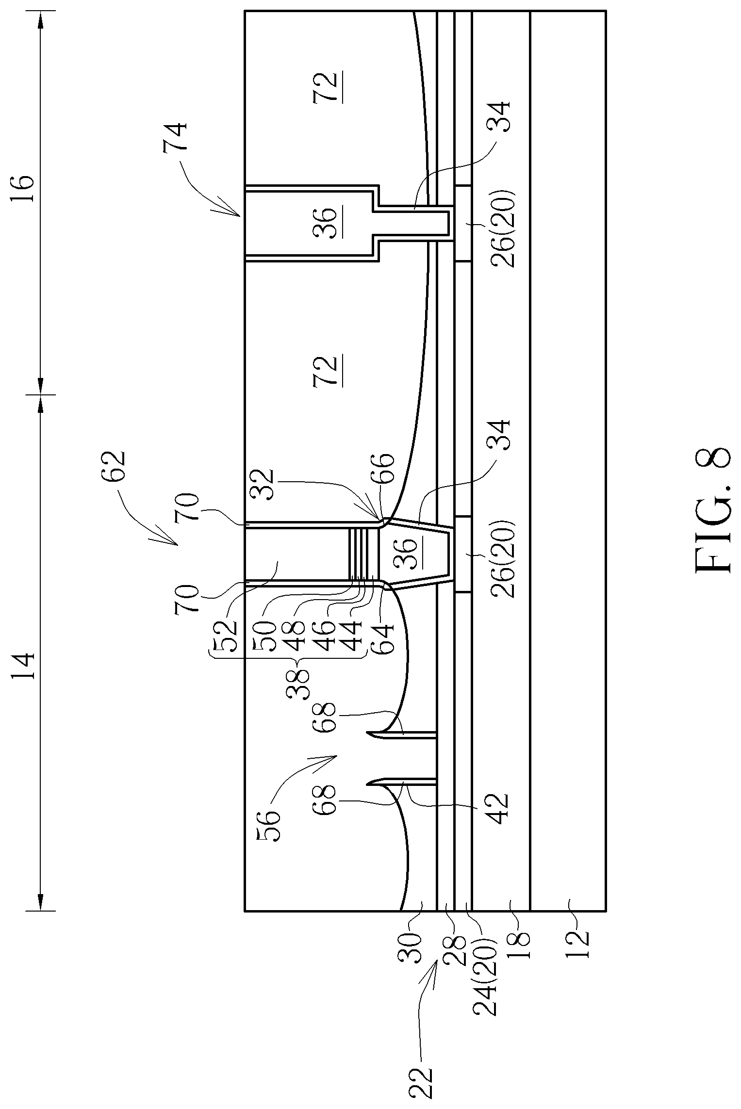 Patent US12102014 Figure 8 – Semiconductor device and method for fabricating the same