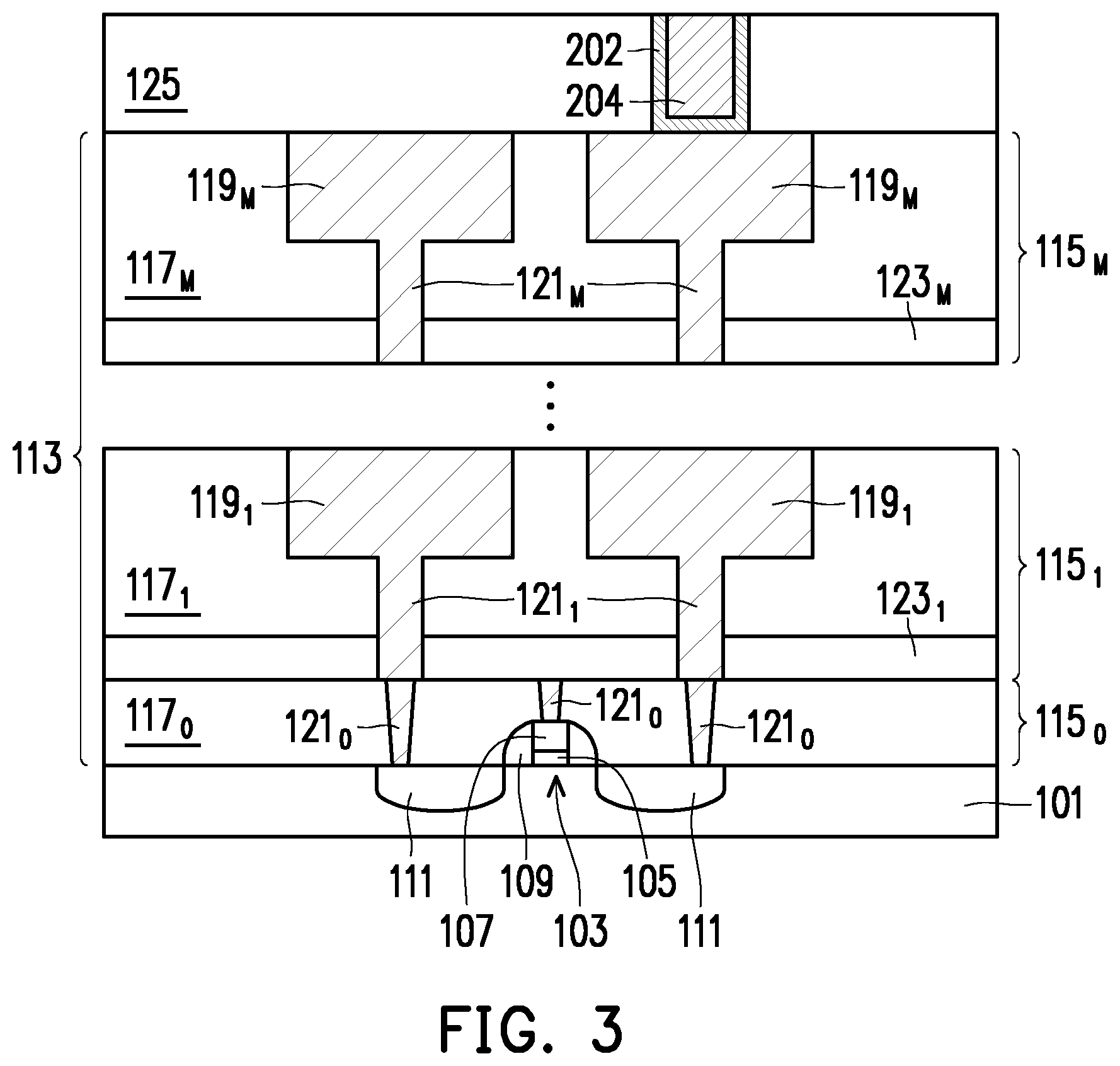 Patent US12102018 Figure 3 – Memory stacks and methods of forming the same