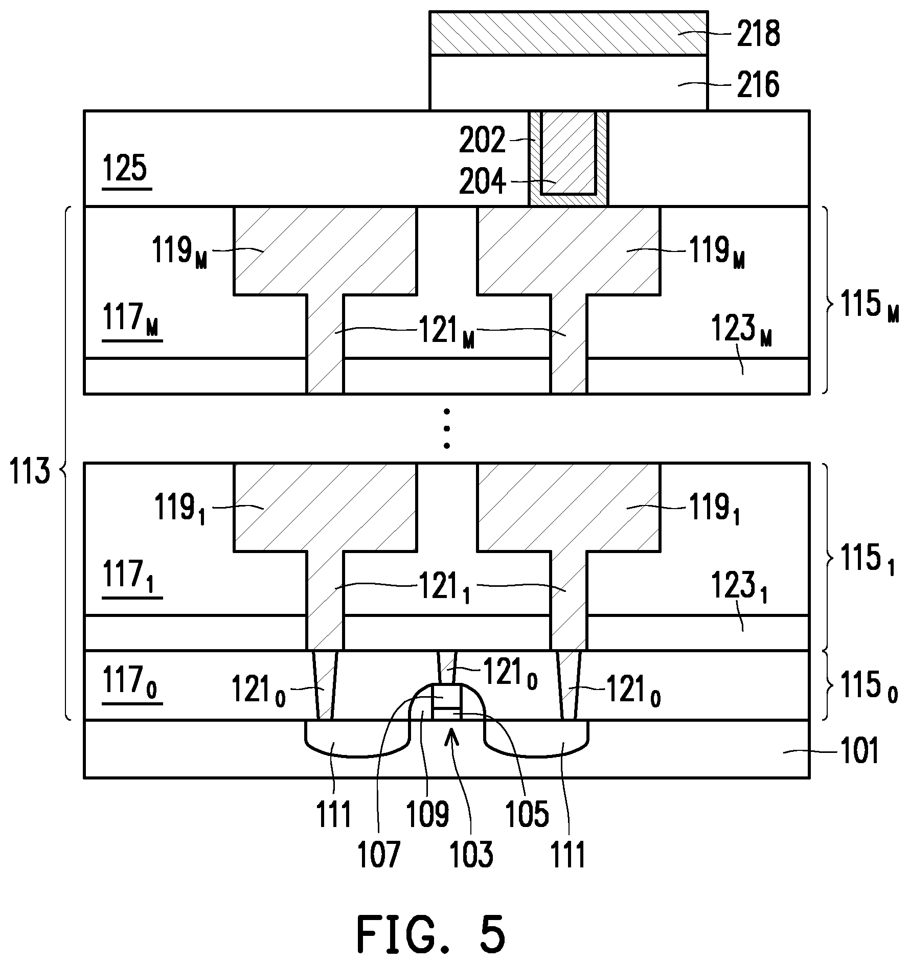 Patent US12102018 Figure 5 – Memory stacks and methods of forming the same