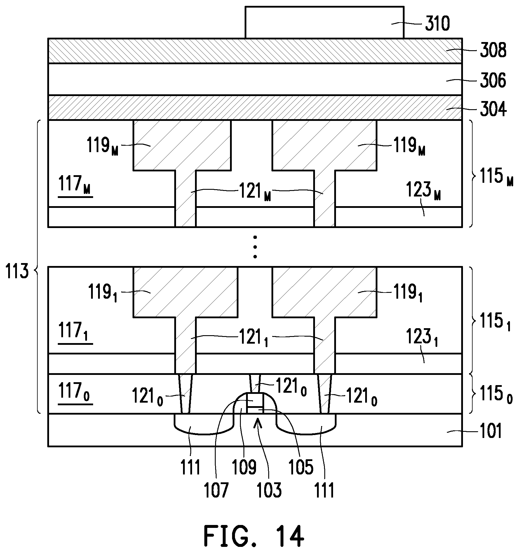 Patent US12102018 Figure 13 – Memory stacks and methods of forming the same