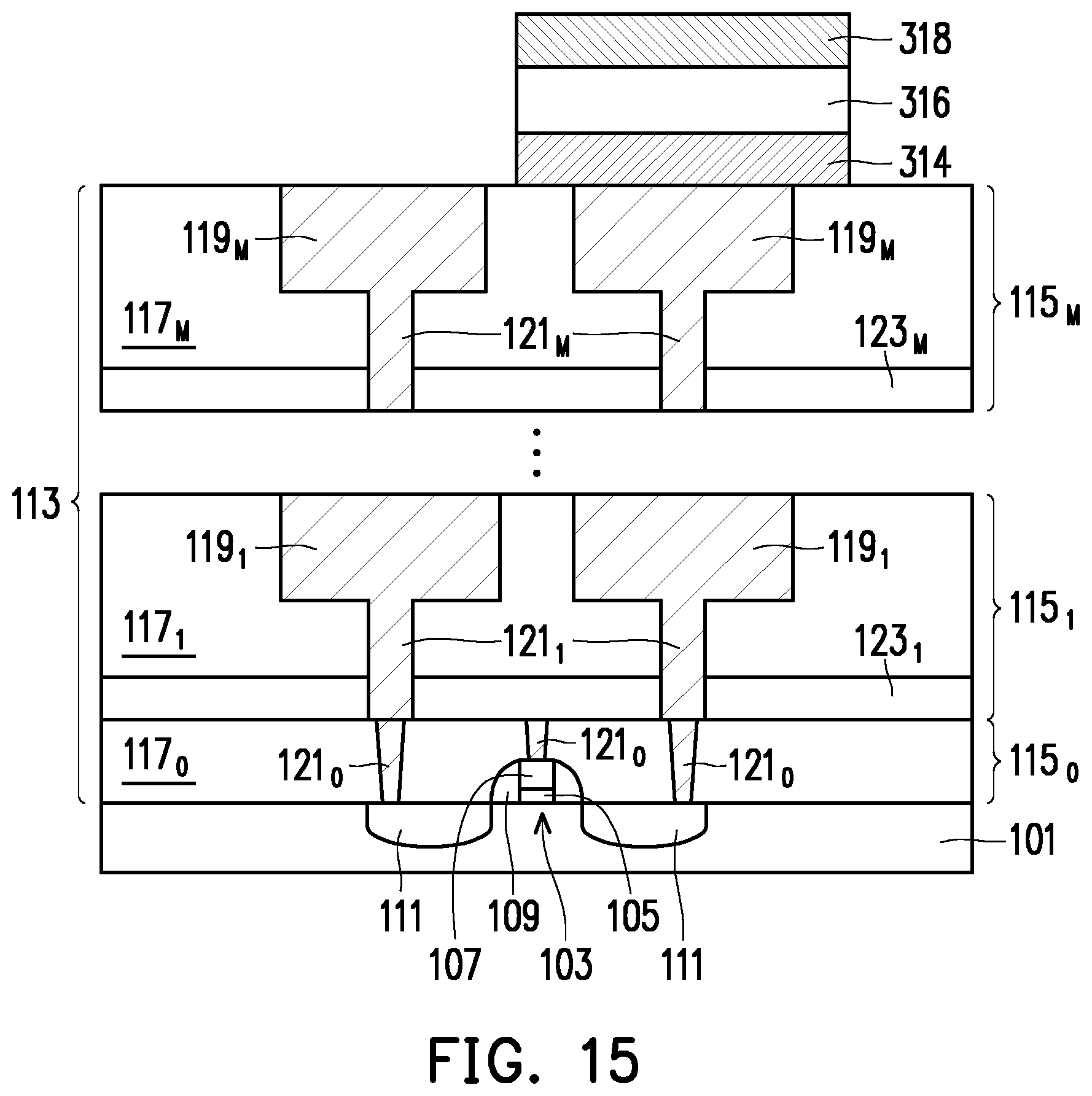 Patent US12102018 Figure 14 – Memory stacks and methods of forming the same