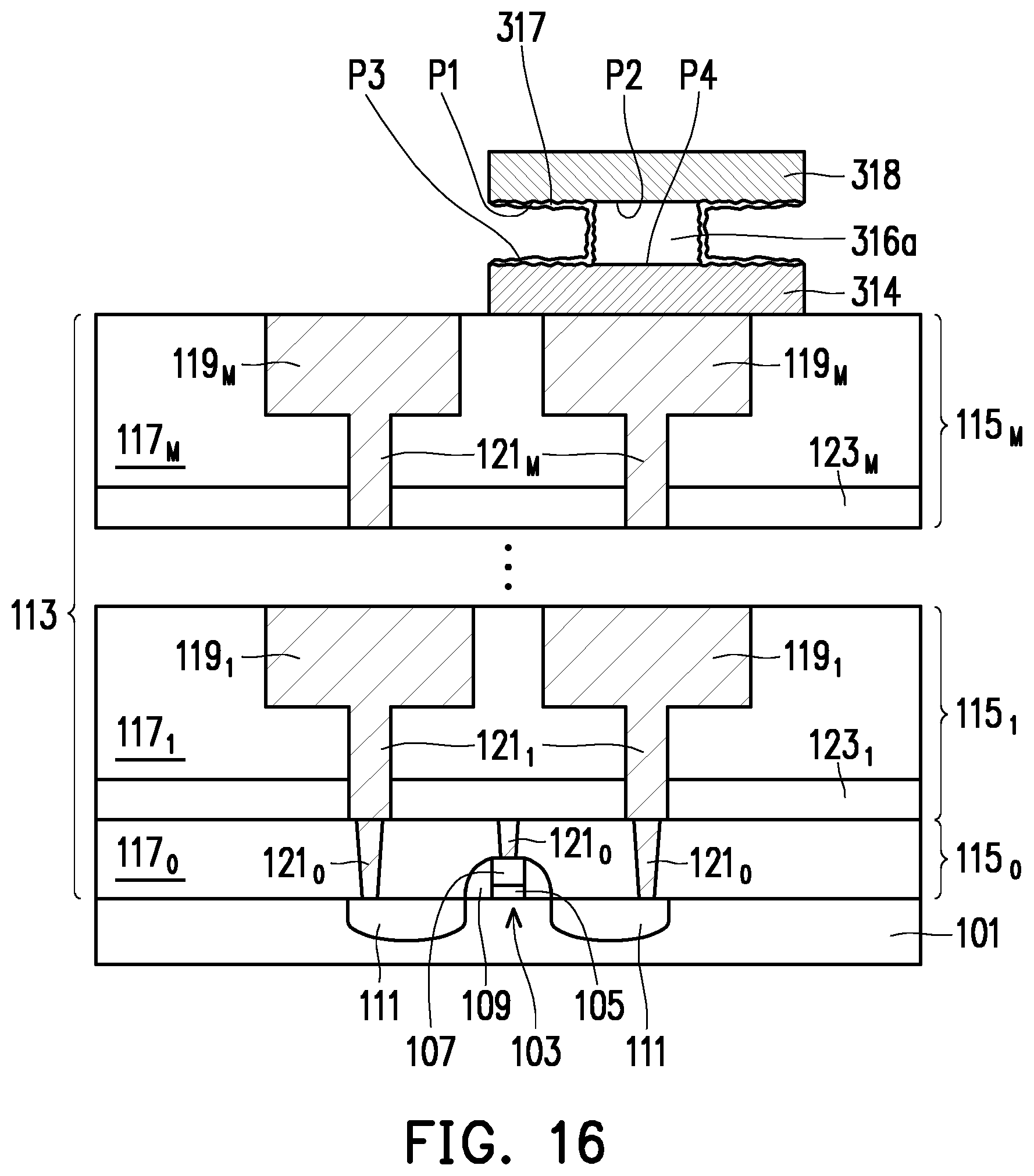 Patent US12102018 Figure 15 – Memory stacks and methods of forming the same