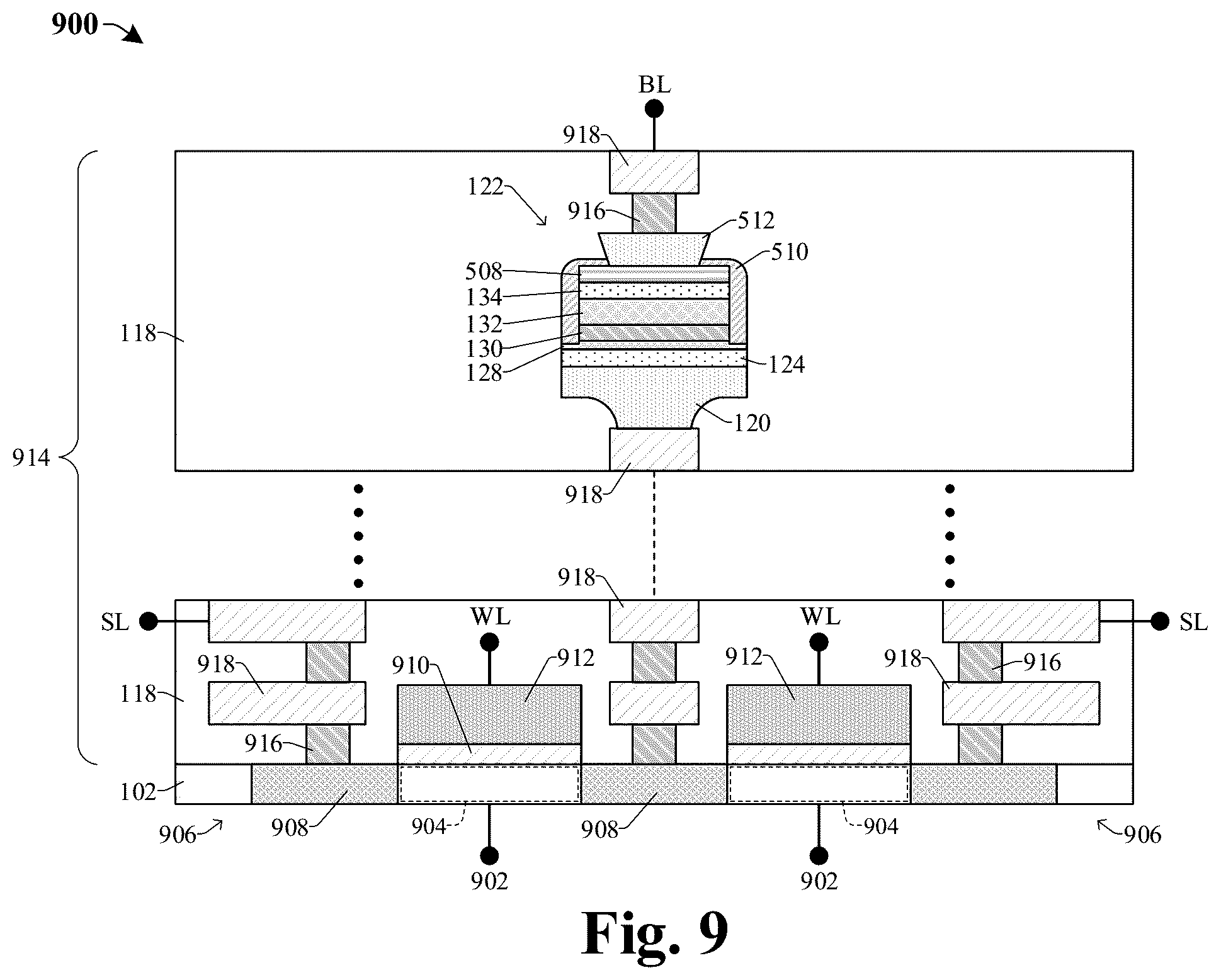 Patent US12102019 Figure 5 – Data storage structure for improving memory cell reliability