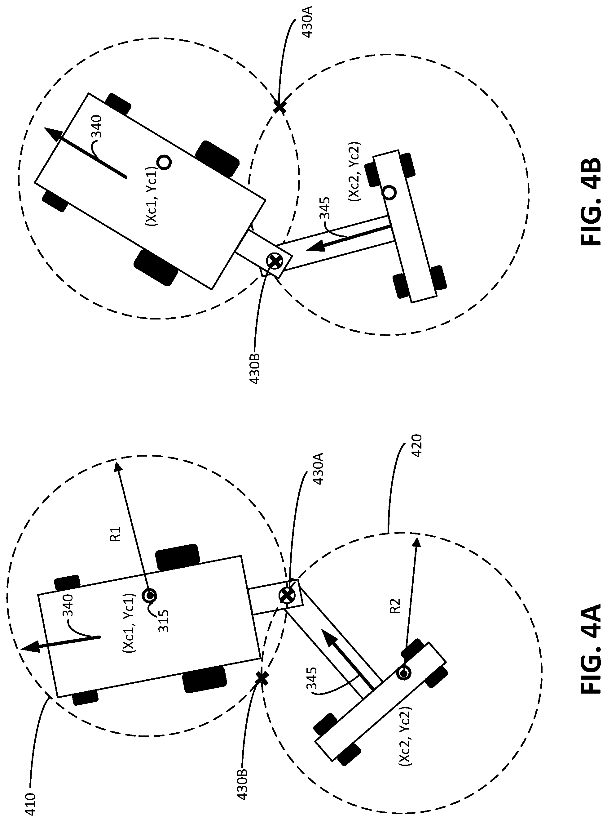 Patent US12102024 Figure 4 – Determining vehicle heading and implement heading of low speed farming machine