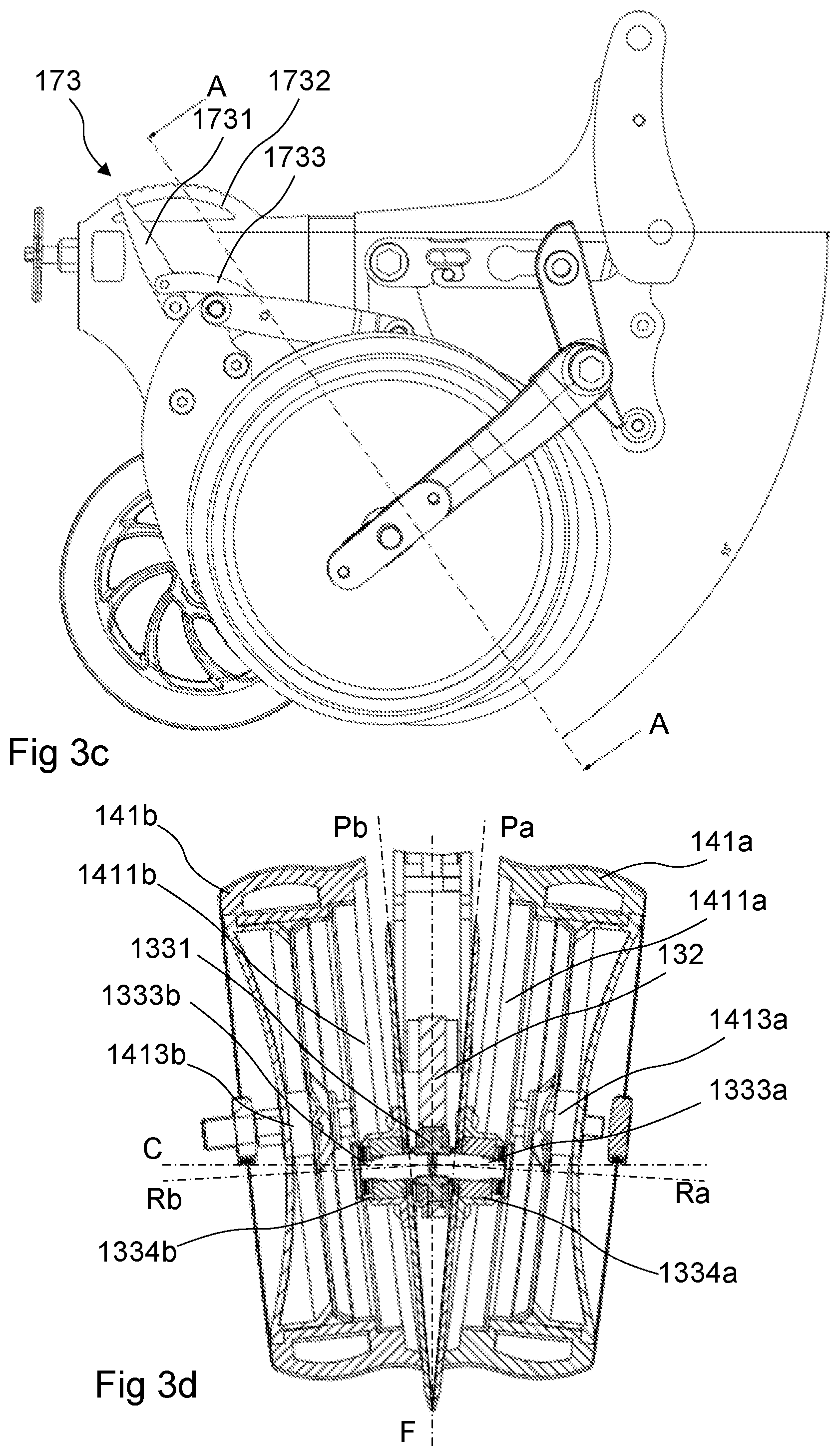 Patent US12102028 Figure 4 – Row unit for agricultural implement, agricultural implement comprising such row unit and method of setting drilling depth