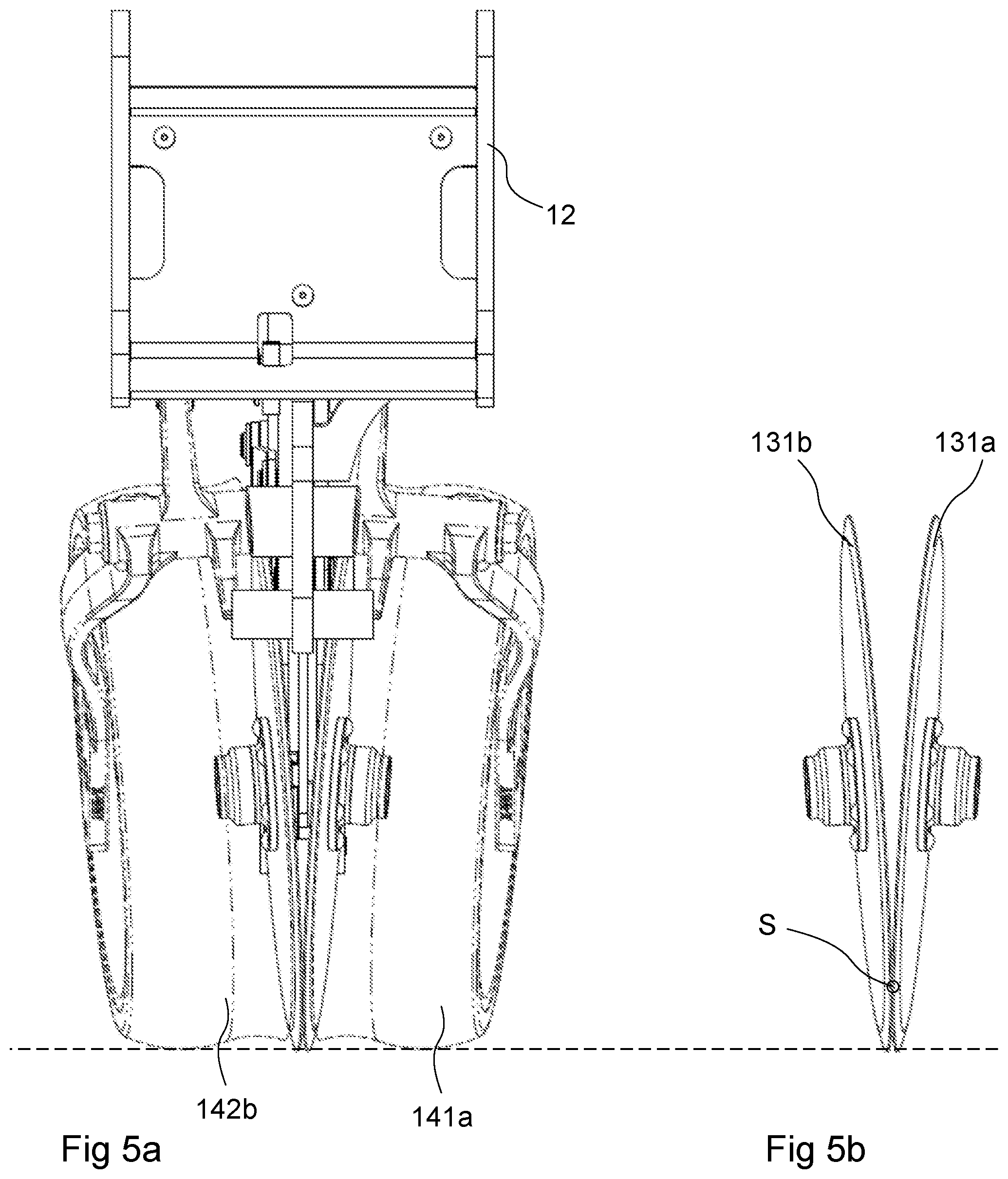 Patent US12102028 Figure 6 – Row unit for agricultural implement, agricultural implement comprising such row unit and method of setting drilling depth