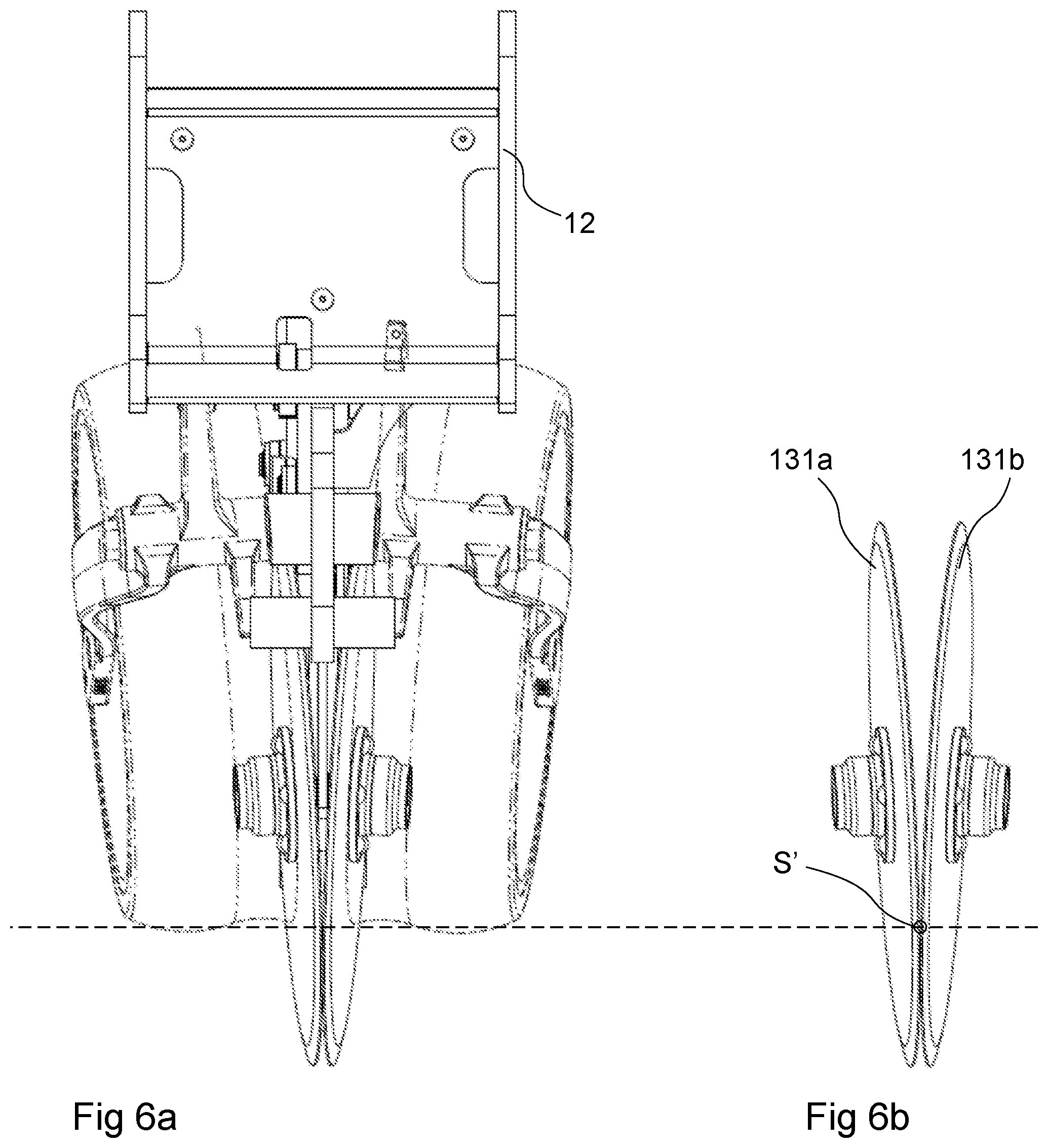 Patent US12102028 Figure 7 – Row unit for agricultural implement, agricultural implement comprising such row unit and method of setting drilling depth