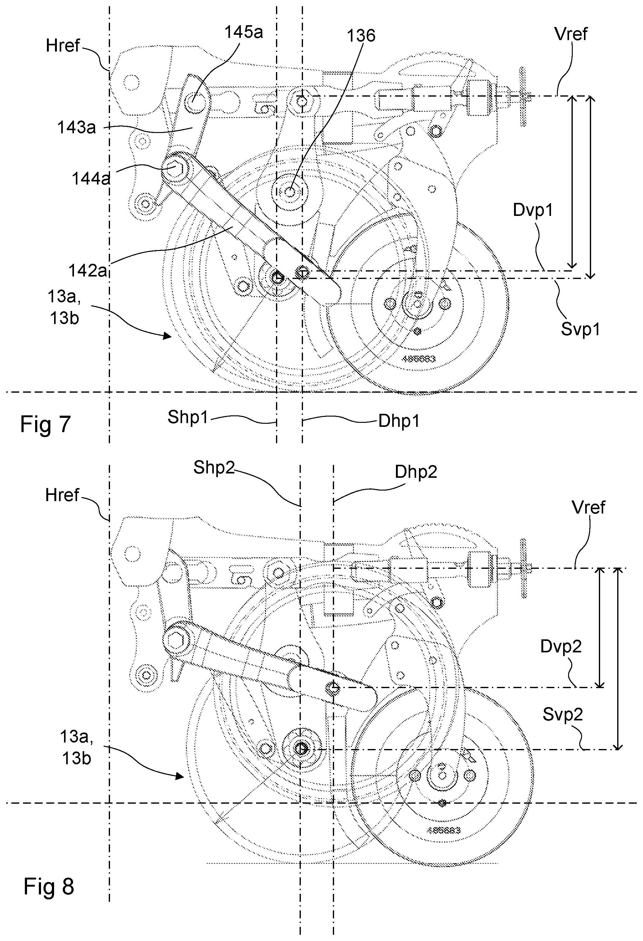 Patent US12102028 Figure 8 – Row unit for agricultural implement, agricultural implement comprising such row unit and method of setting drilling depth