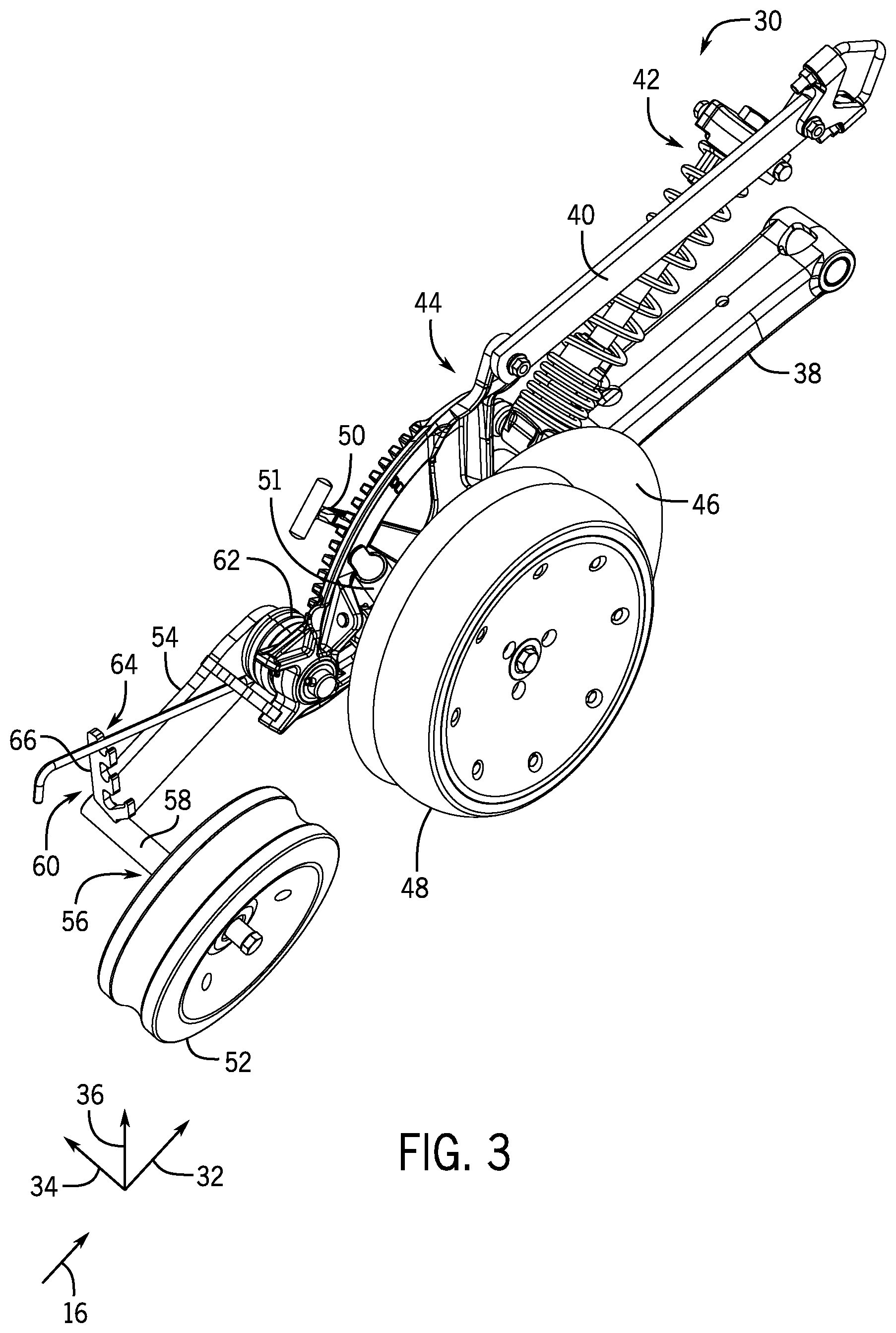Patent US12102029 Figure 3 – Adjustable wedge assembly for changing angle on disk drill closing wheel