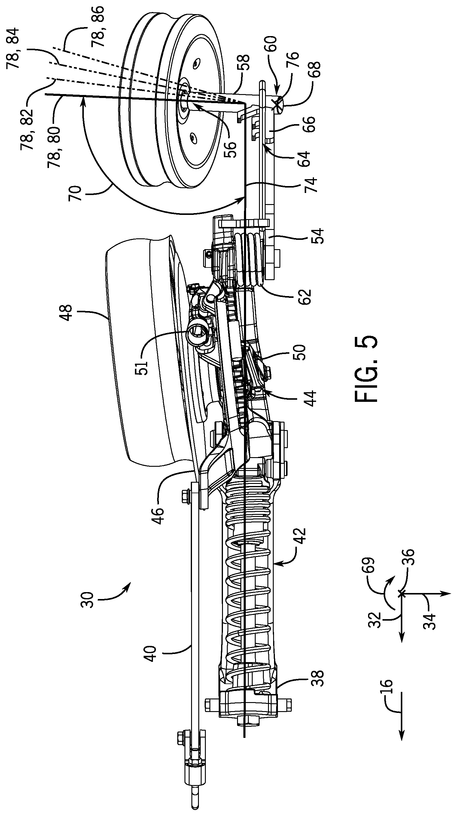 Patent US12102029 Figure 5 – Adjustable wedge assembly for changing angle on disk drill closing wheel