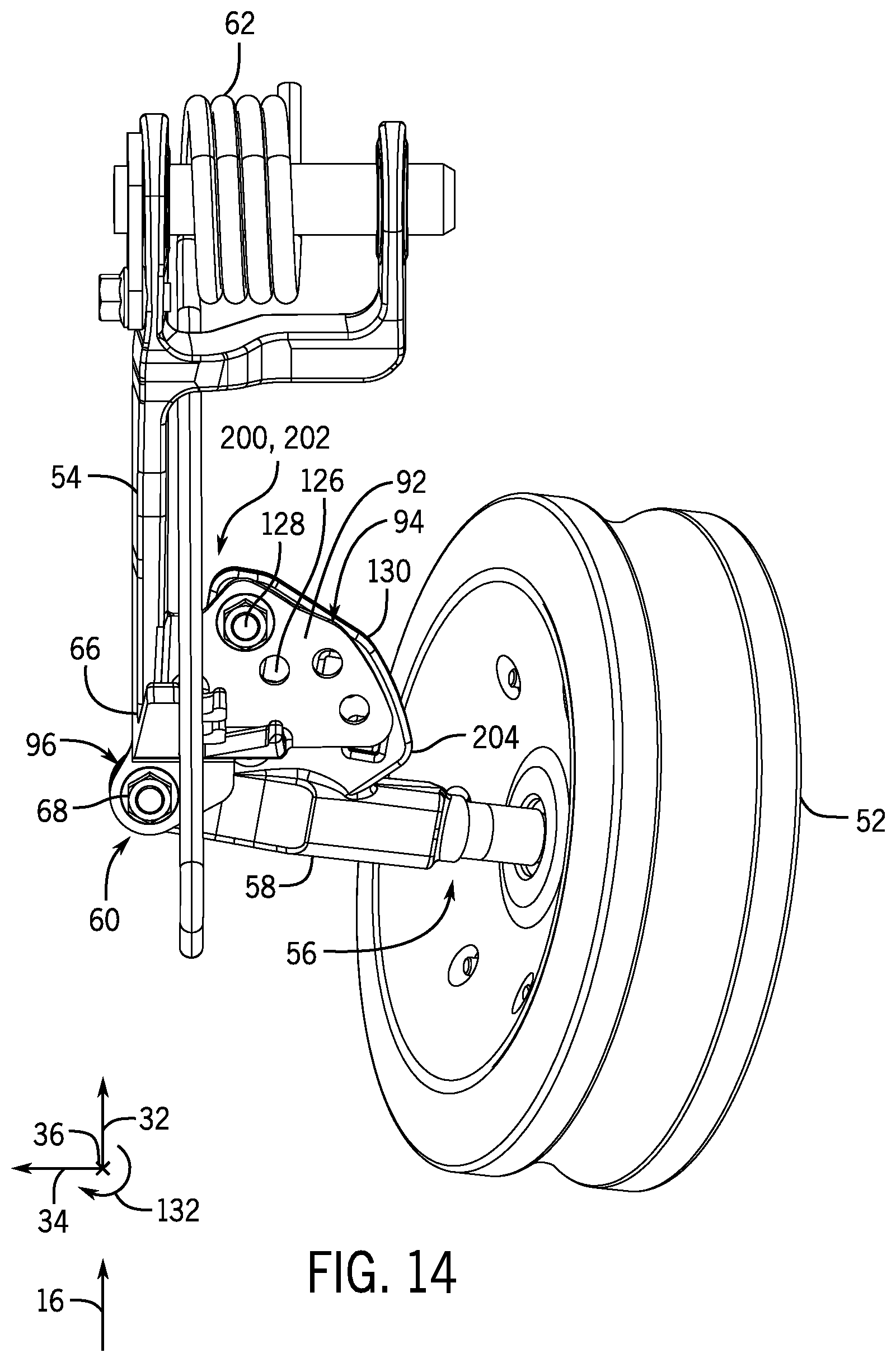 Patent US12102029 Figure 13 – Adjustable wedge assembly for changing angle on disk drill closing wheel