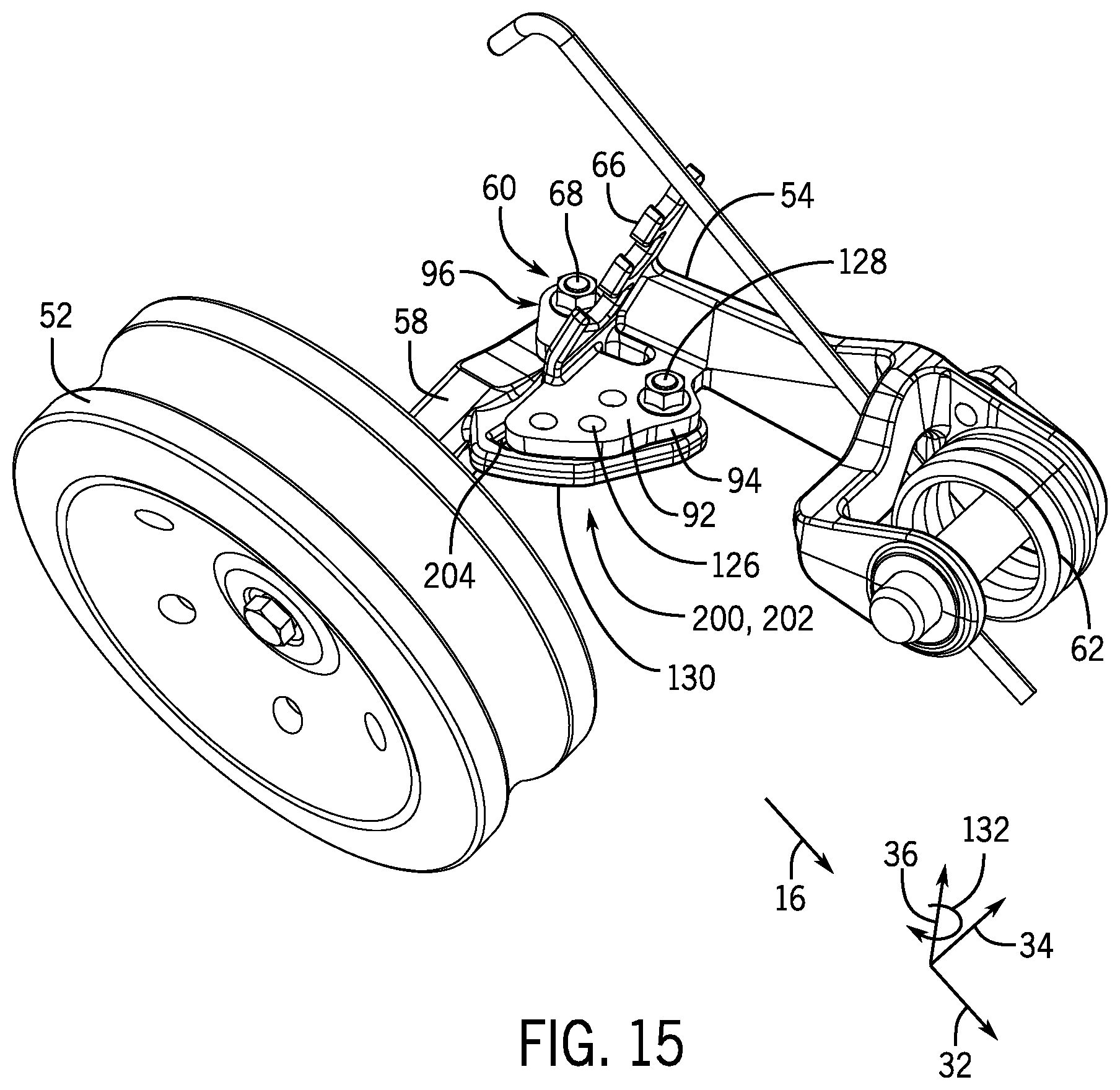 Patent US12102029 Figure 14 – Adjustable wedge assembly for changing angle on disk drill closing wheel