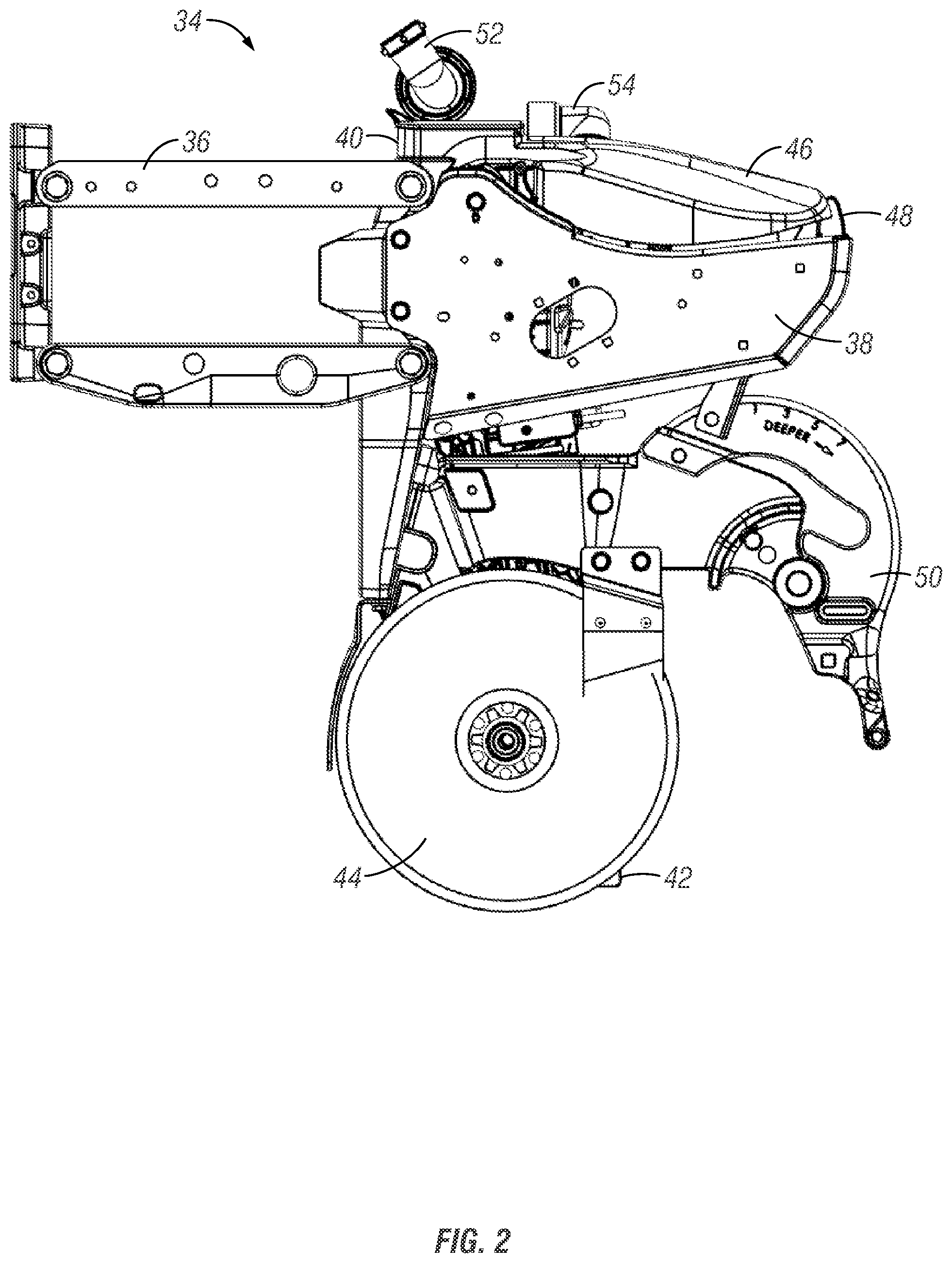 Patent US12102032 Figure 2 – Mount for agricultural implement
