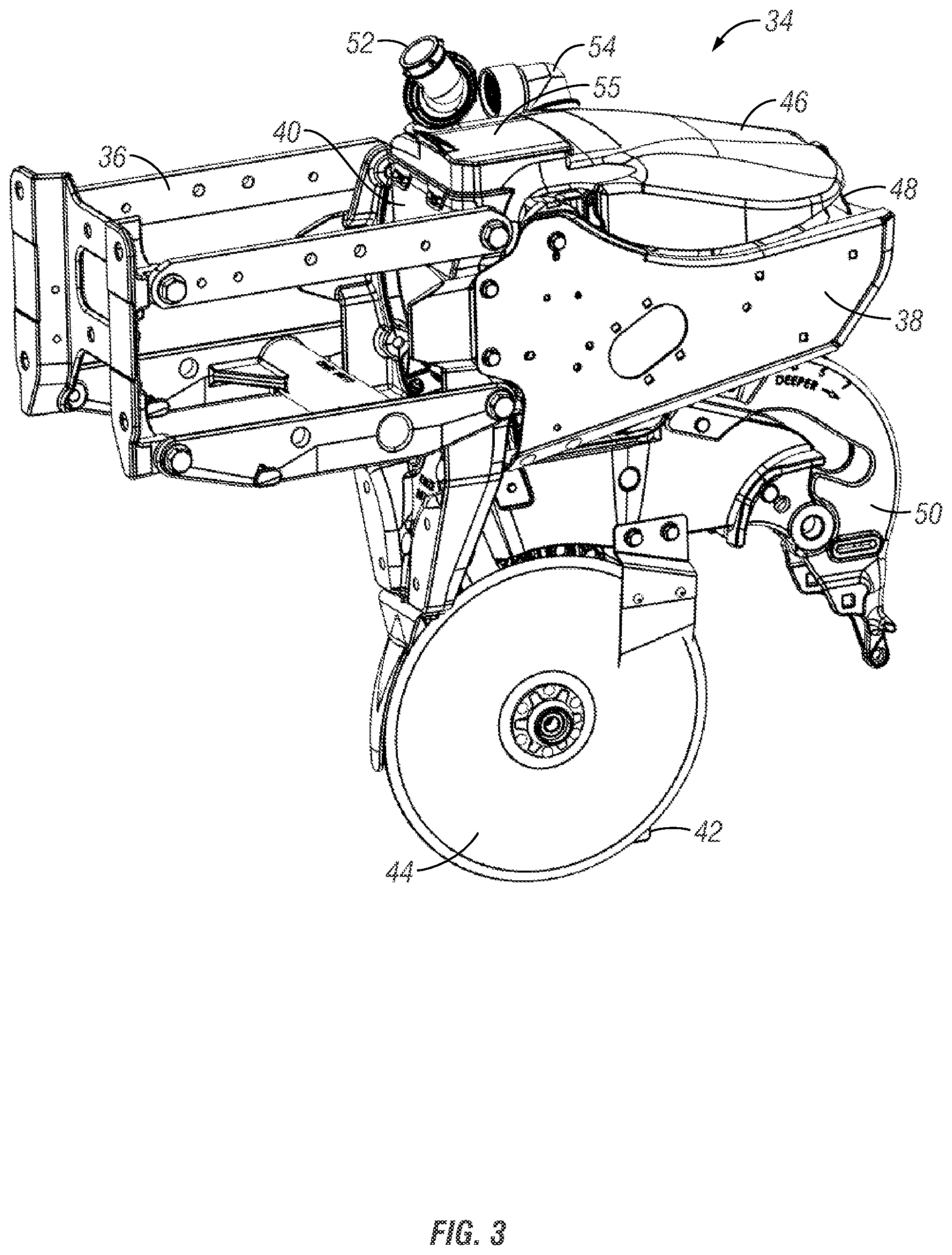 Patent US12102032 Figure 3 – Mount for agricultural implement