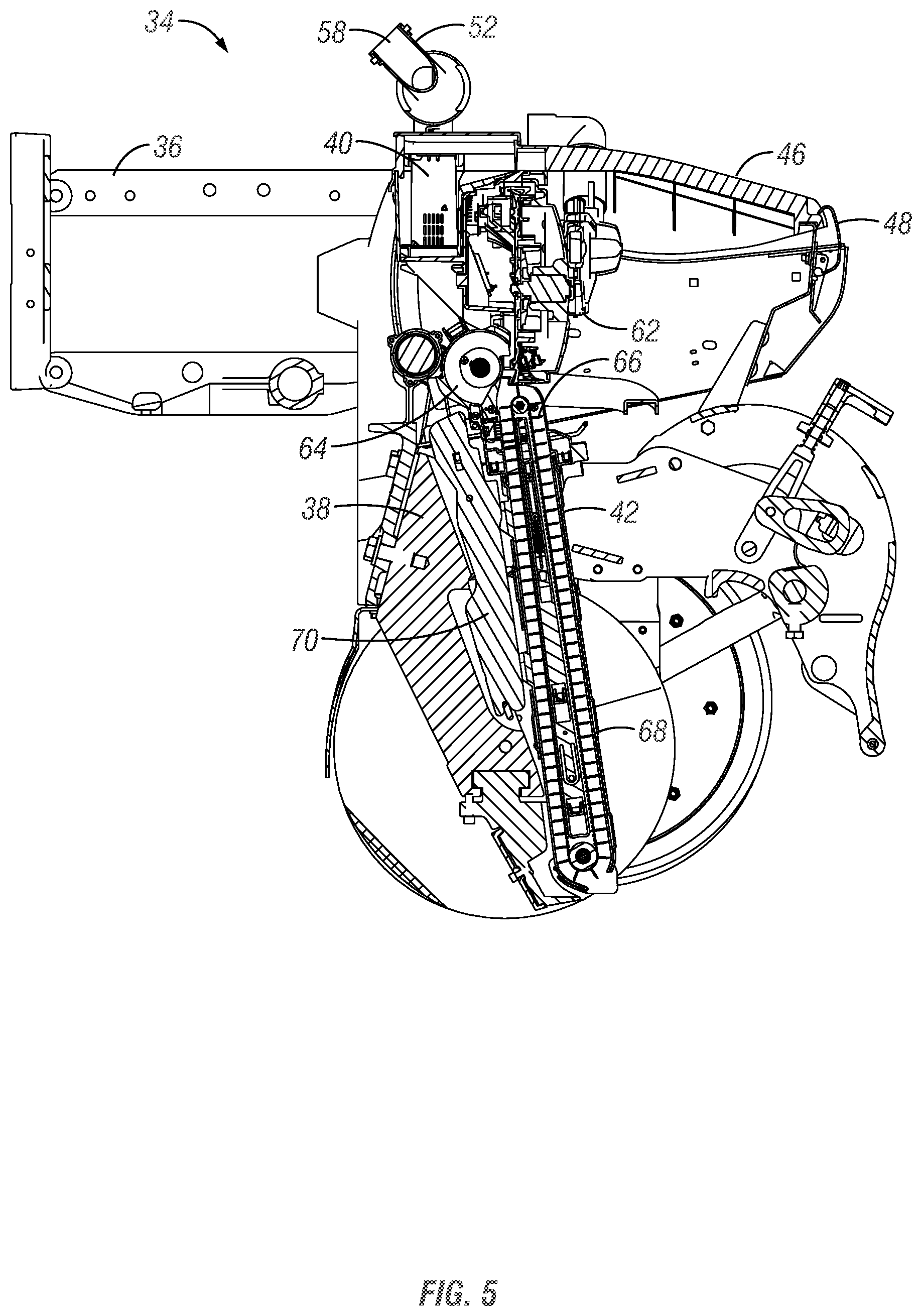 Patent US12102032 Figure 5 – Mount for agricultural implement