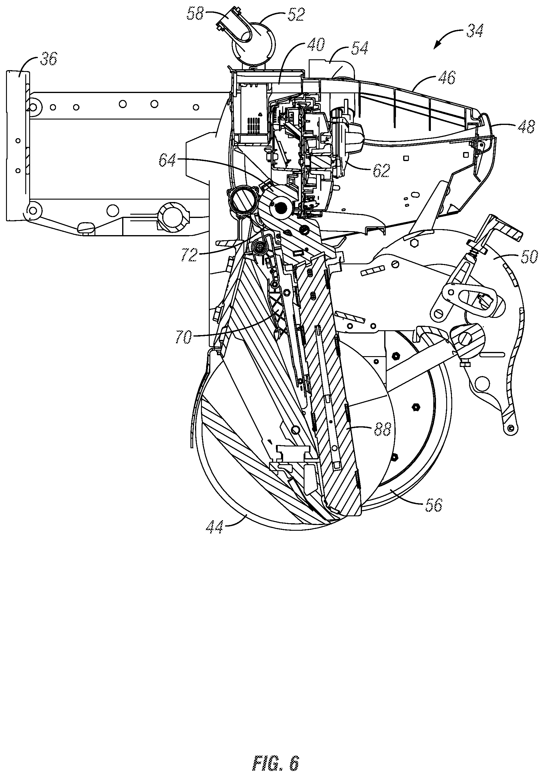 Patent US12102032 Figure 6 – Mount for agricultural implement