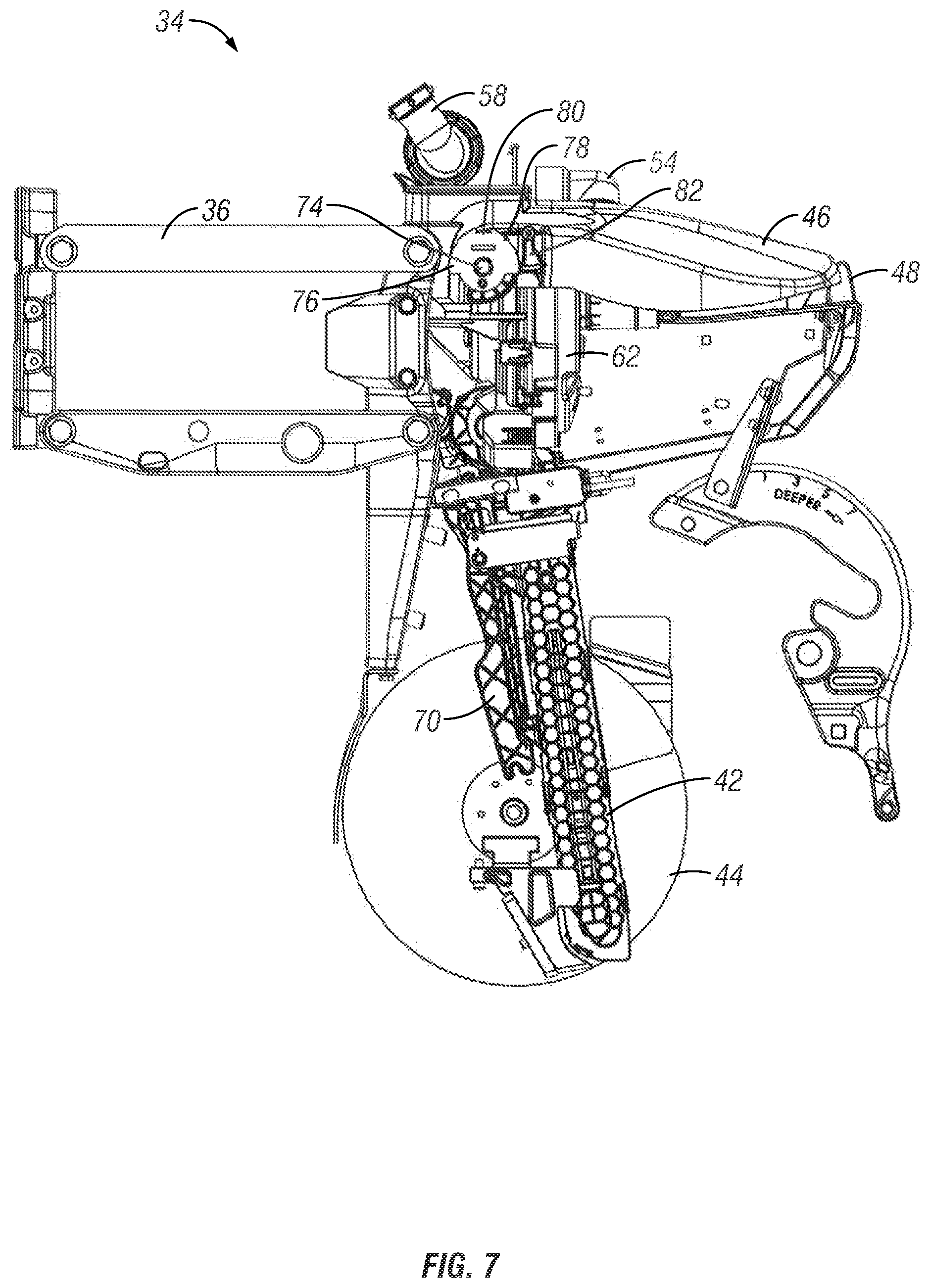 Patent US12102032 Figure 7 – Mount for agricultural implement