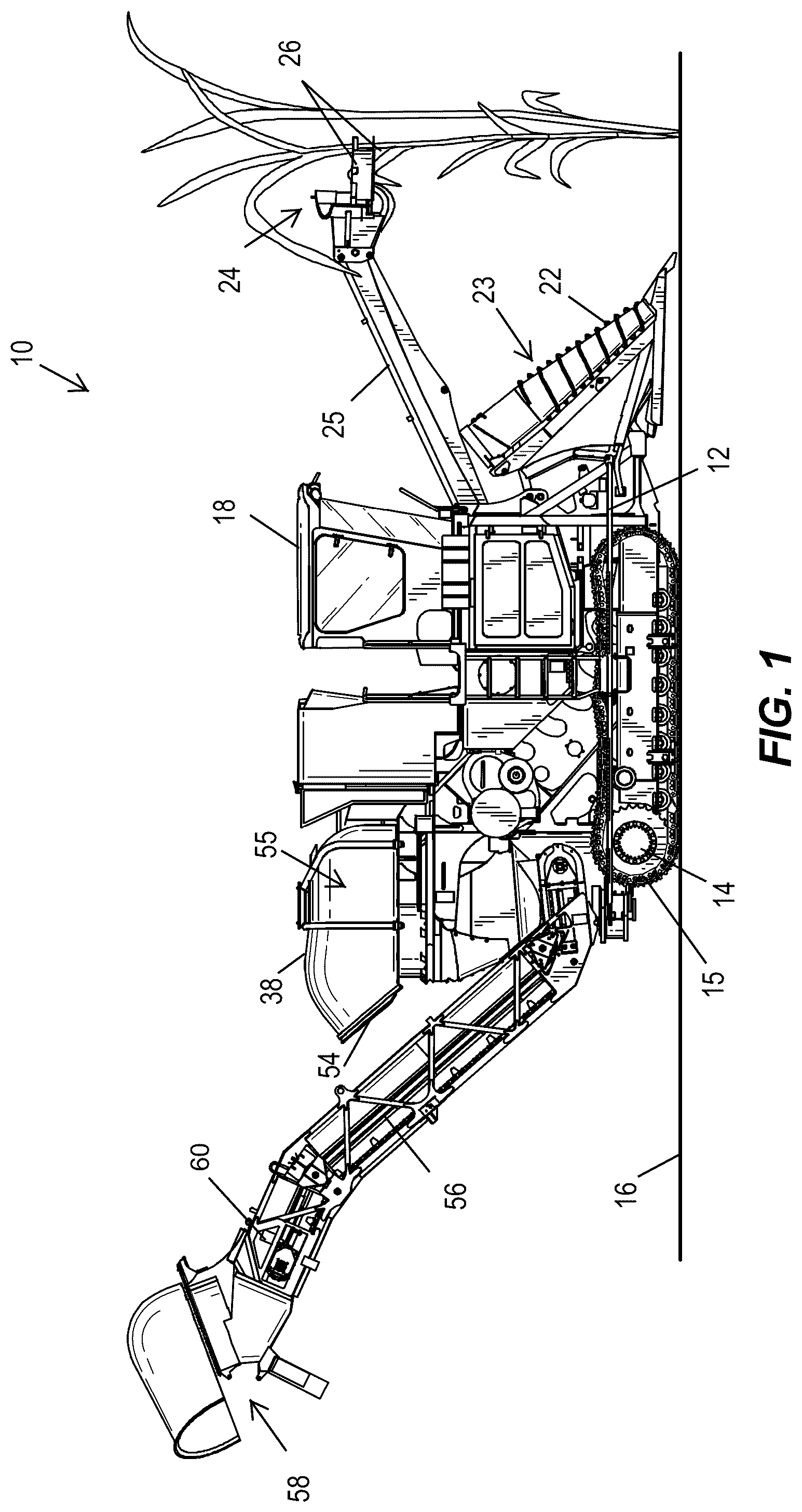 Patent US12102033 Figure 1 – Cut quality detection and reporting system for a harvester