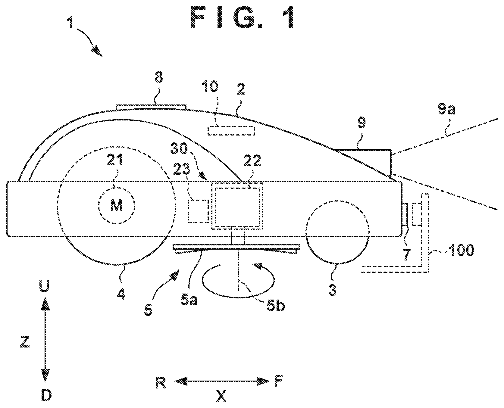 Patent US12102036 Figure 1 – Lawn mower cutter height adjustment