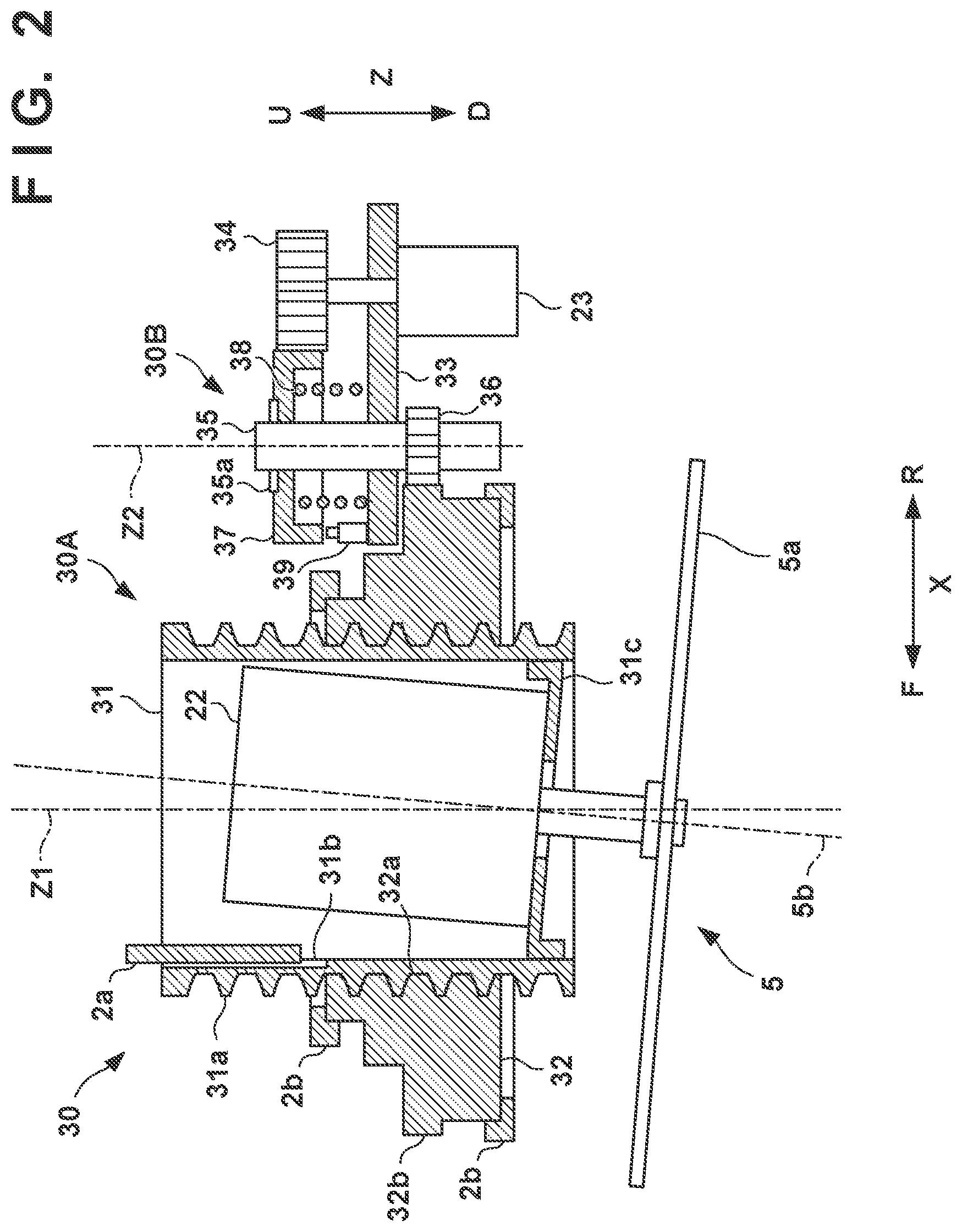Patent US12102036 Figure 2 – Lawn mower cutter height adjustment