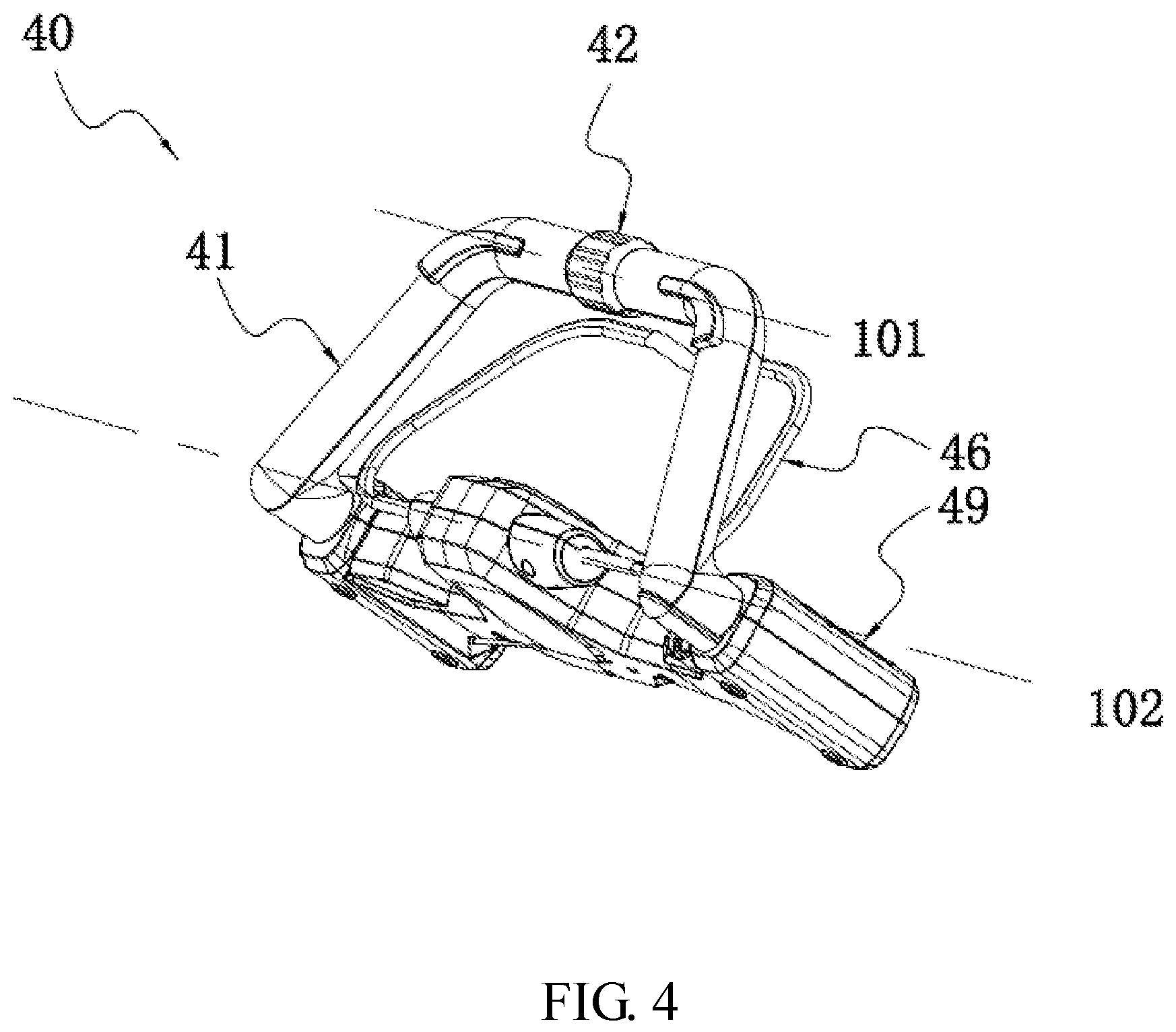 Patent US12102037 Figure 4 – Self-propelled machine with grip-mounted starting triggers and speed adjustment