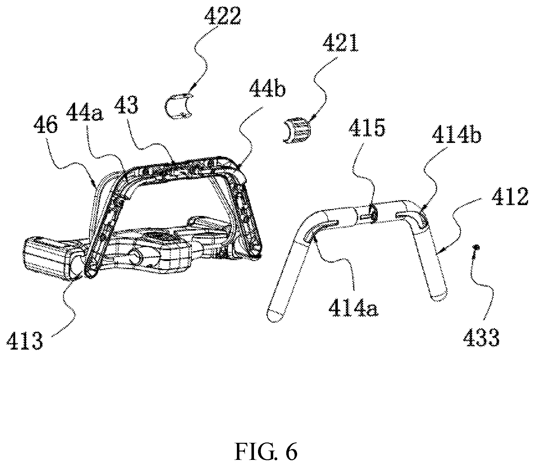 Patent US12102037 Figure 6 – Self-propelled machine with grip-mounted starting triggers and speed adjustment
