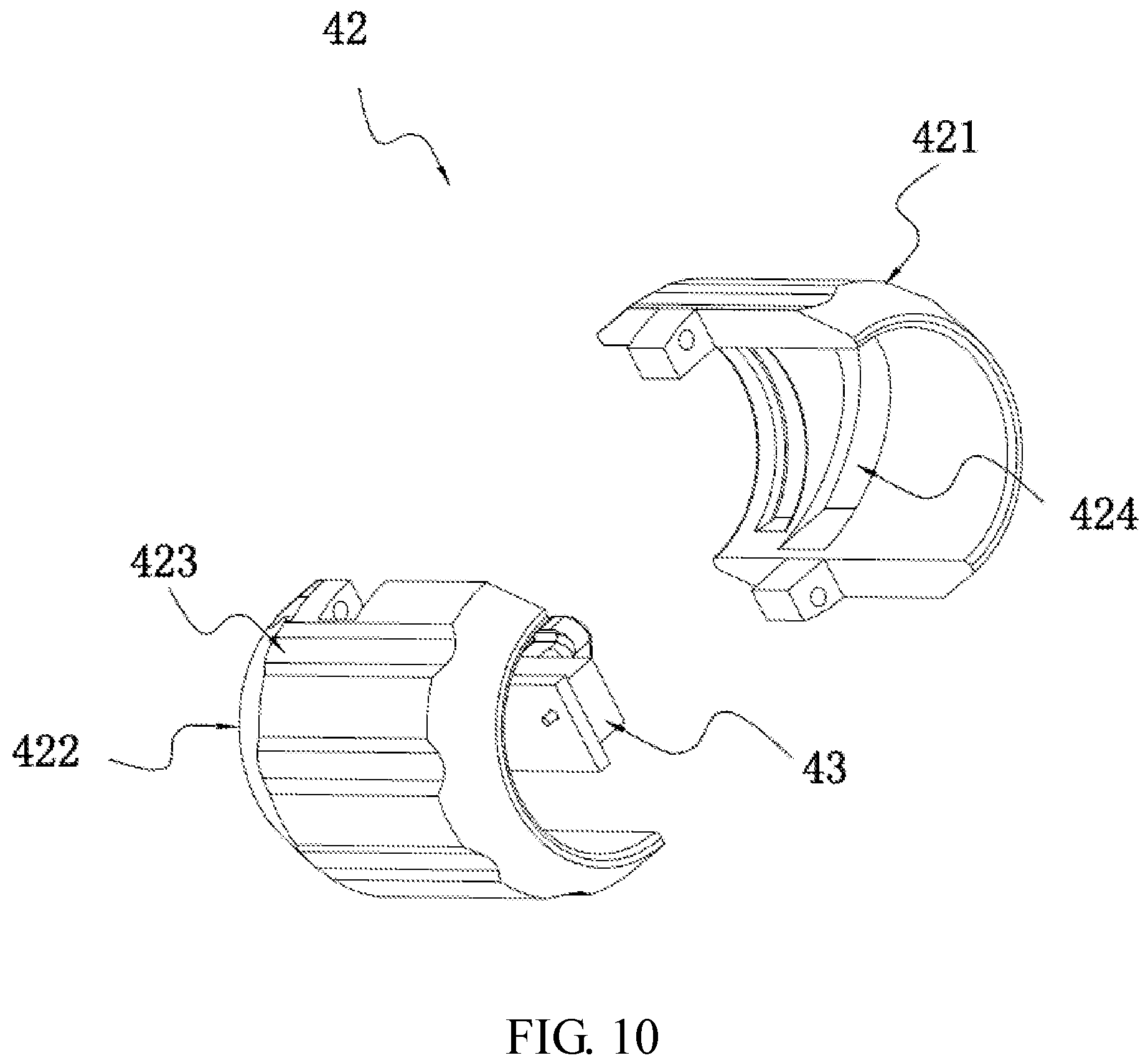 Patent US12102037 Figure 10 – Self-propelled machine with grip-mounted starting triggers and speed adjustment