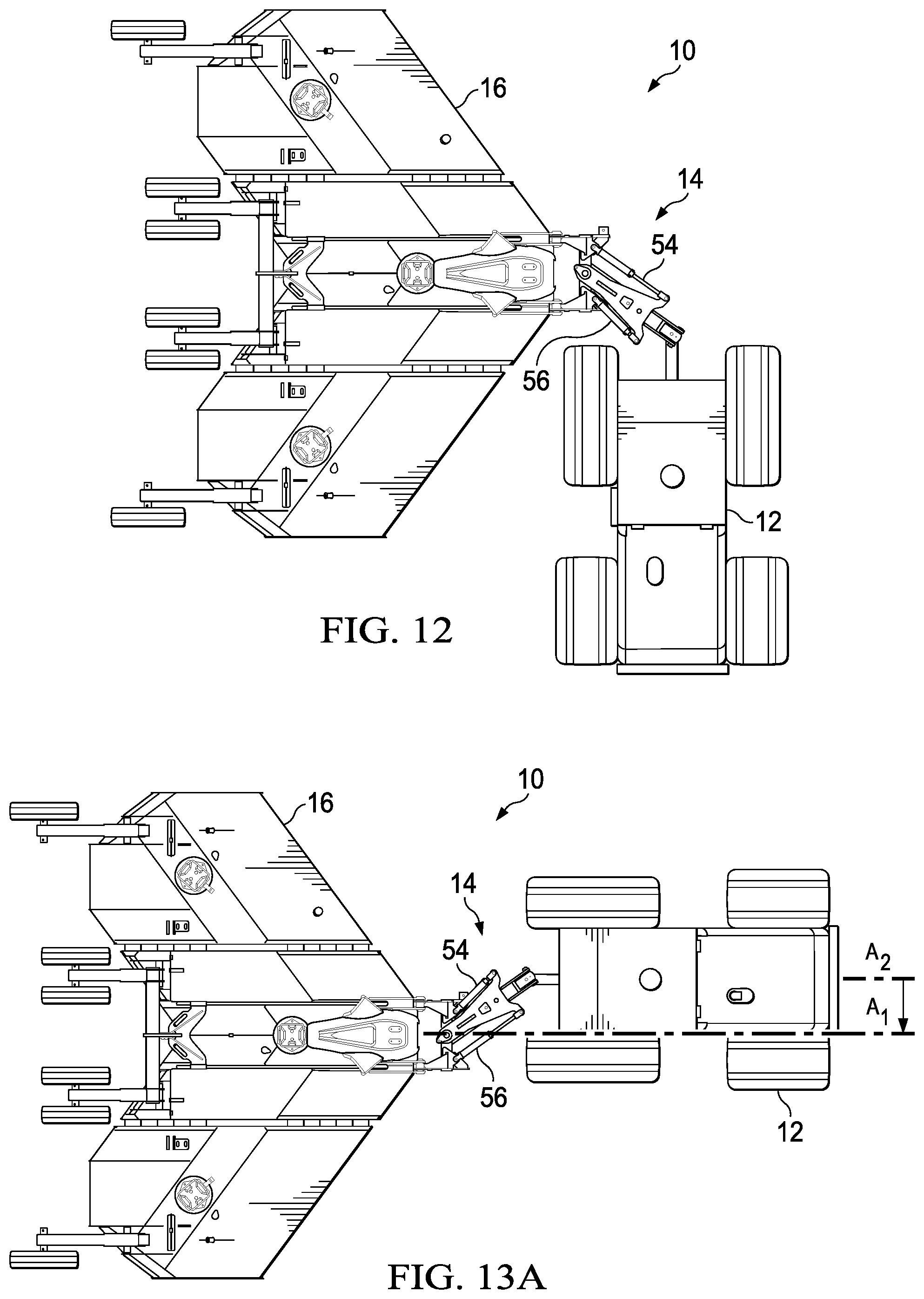 Patent US12102039 Figure 12 – Variable offset hitch and related work machines