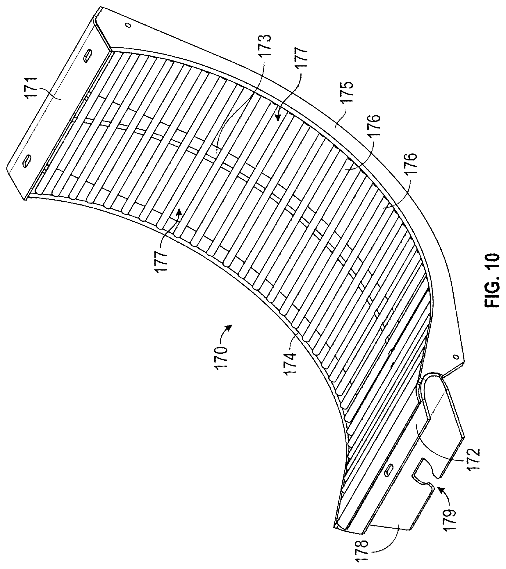 Patent US12102041 Figure 16 – Methods and systems for threshing/separating grains and legumes utilizing concaves