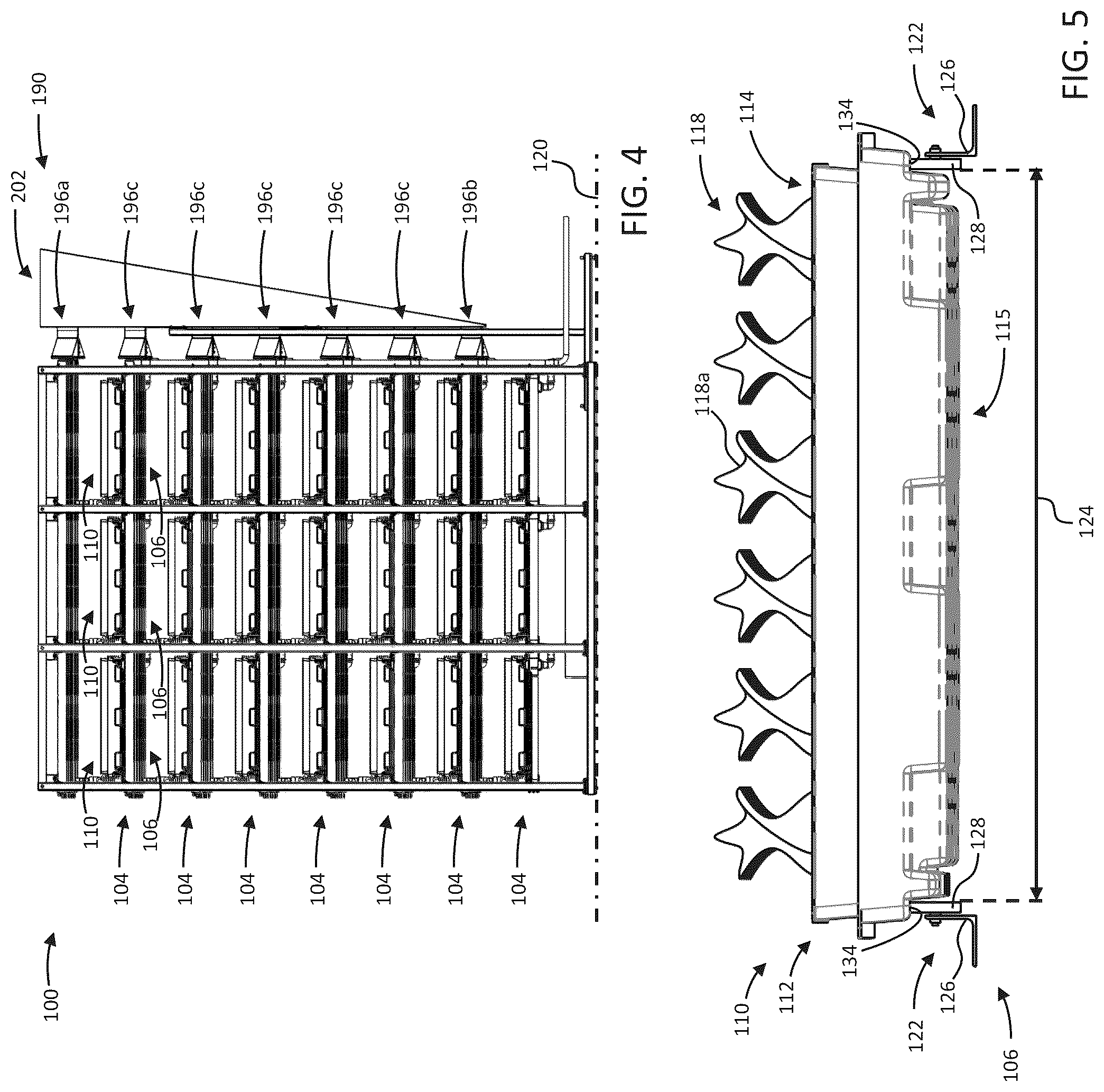 Patent US12102044 Figure 4 – High-density plant cultivation systems and related apparatuses and methods