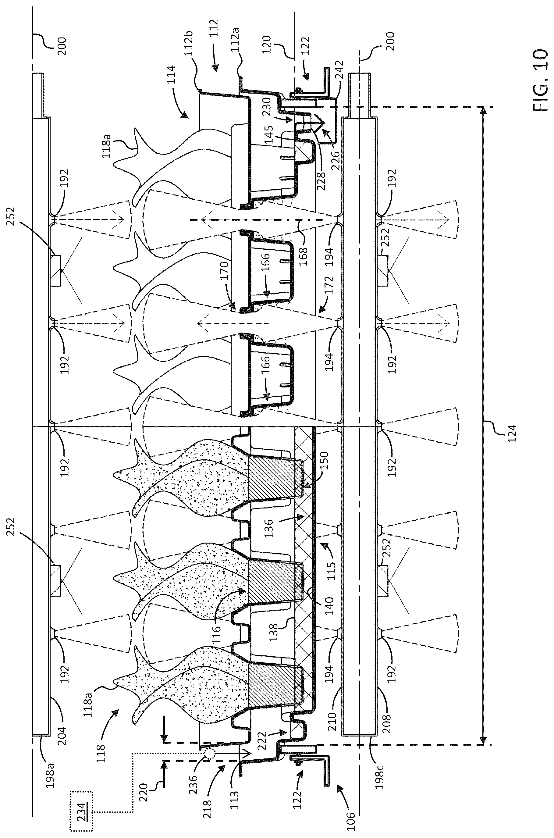 Patent US12102044 Figure 7 – High-density plant cultivation systems and related apparatuses and methods