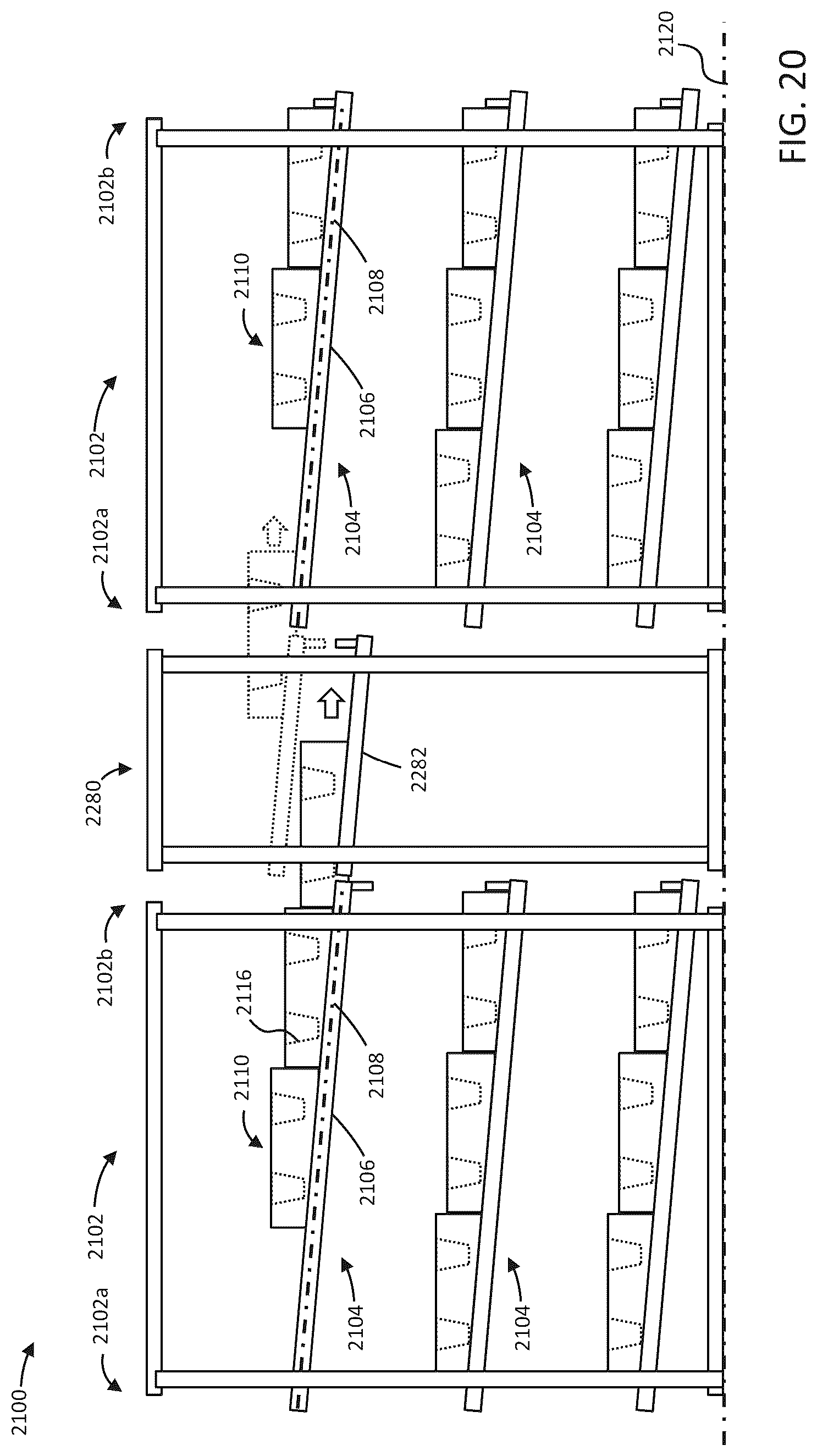 Patent US12102044 Figure 13 – High-density plant cultivation systems and related apparatuses and methods