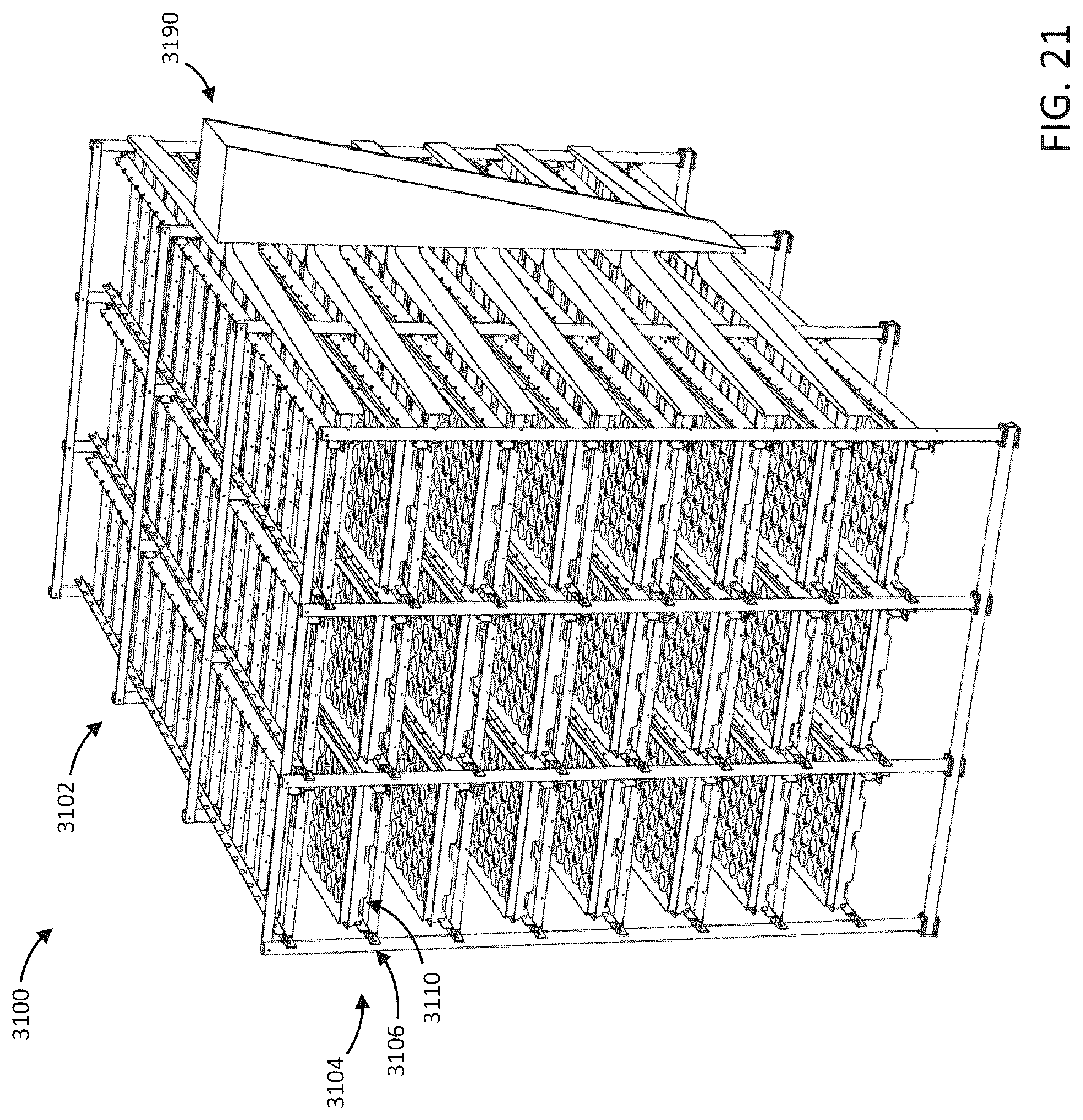 Patent US12102044 Figure 14 – High-density plant cultivation systems and related apparatuses and methods