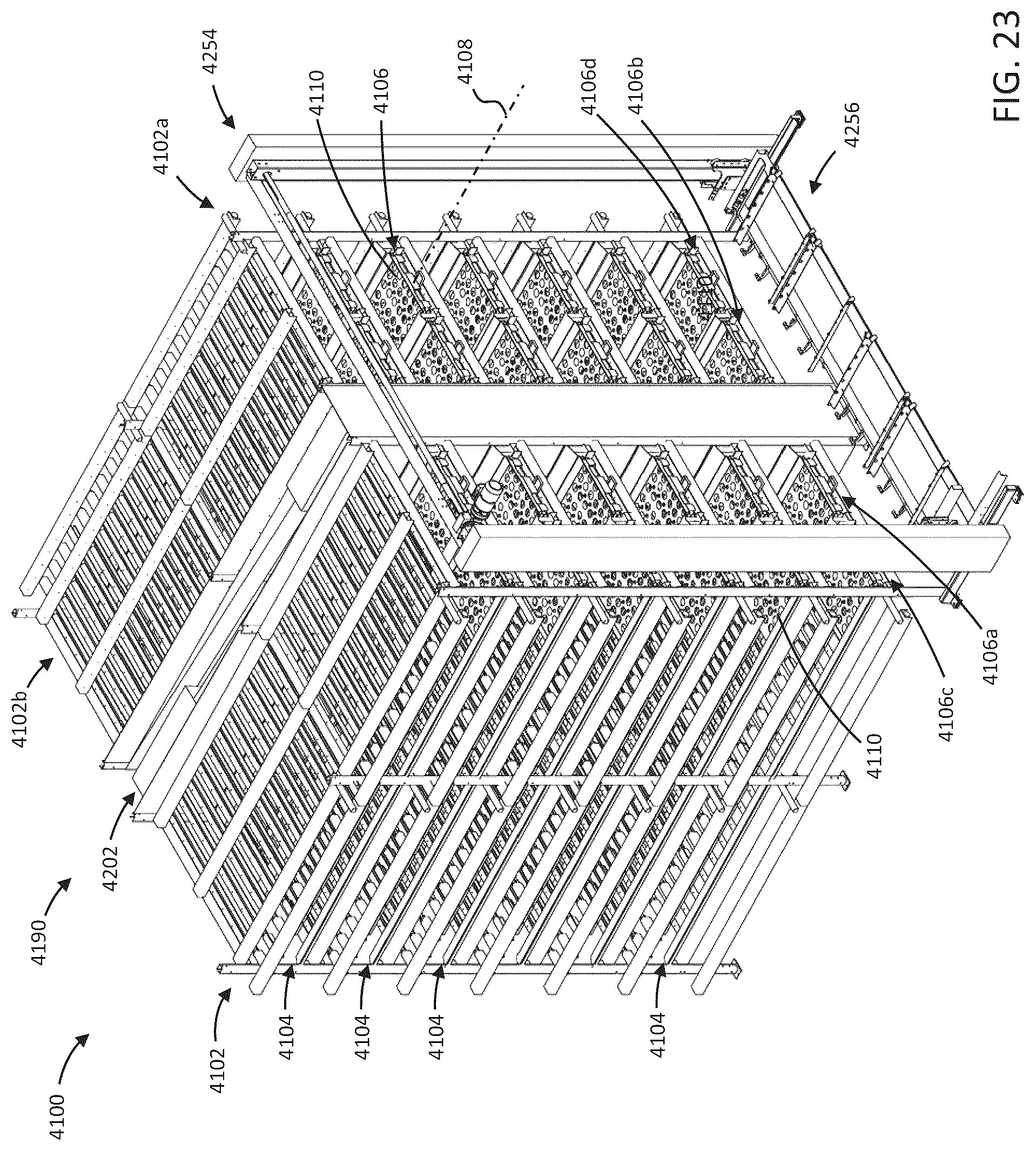 Patent US12102044 Figure 16 – High-density plant cultivation systems and related apparatuses and methods