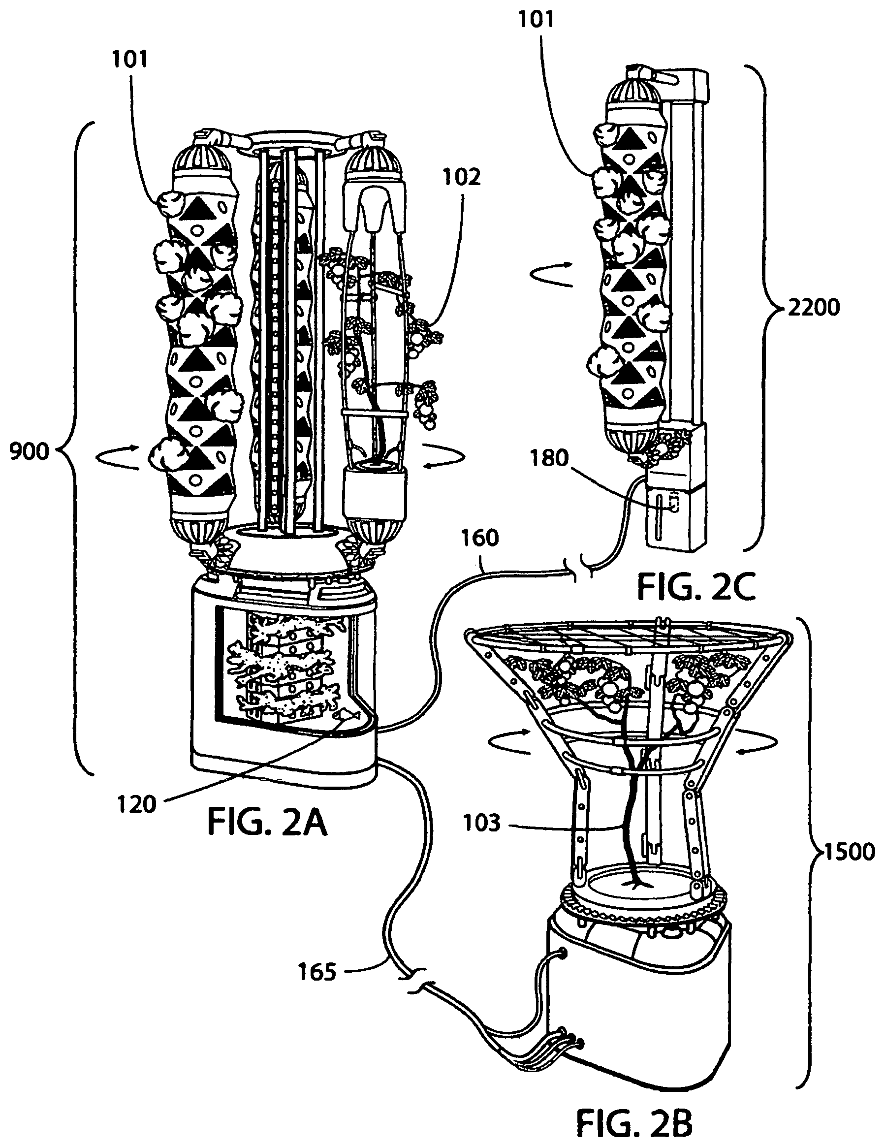 Patent US12102045 Figure 2 – Modular systems and methods for propagating plants in hydrophonic and aquaponic environments