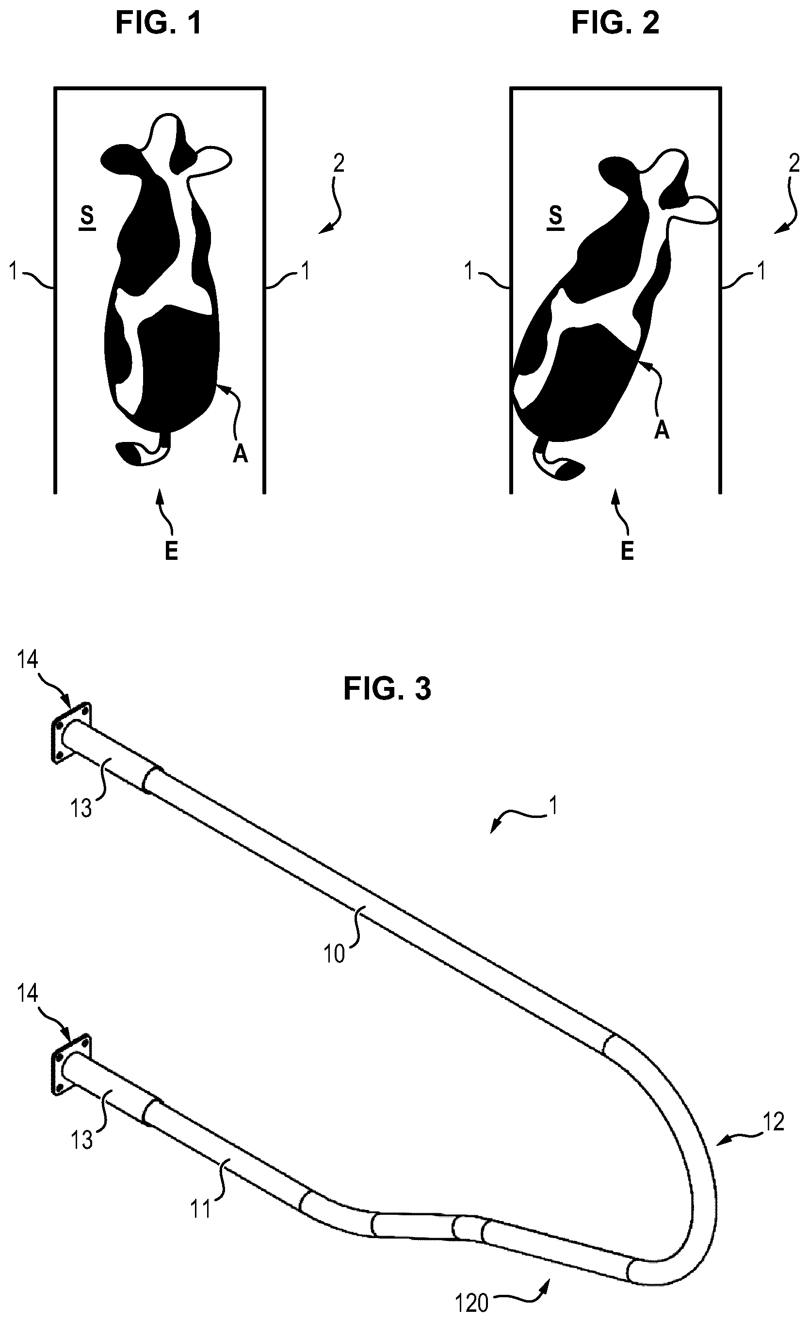 Patent US12102054 Figure 1 – Flexible stall divider