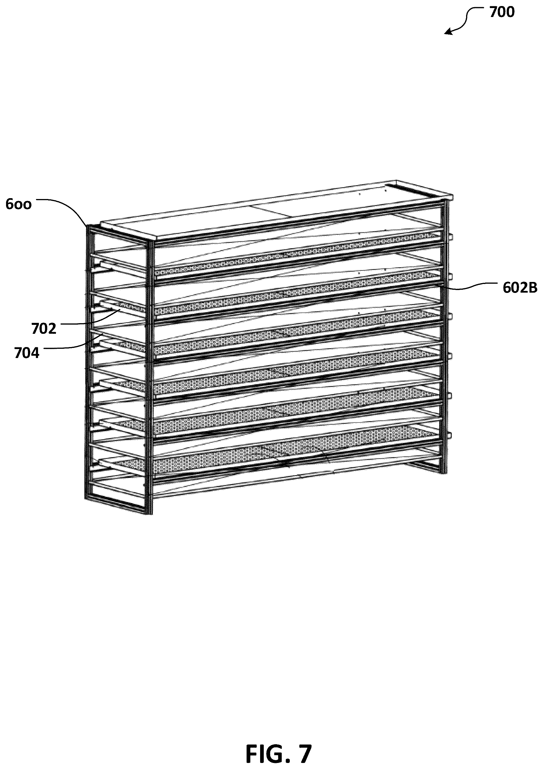 Patent US12102058 Figure 7 – Automated insect rearing facility, container, and modules