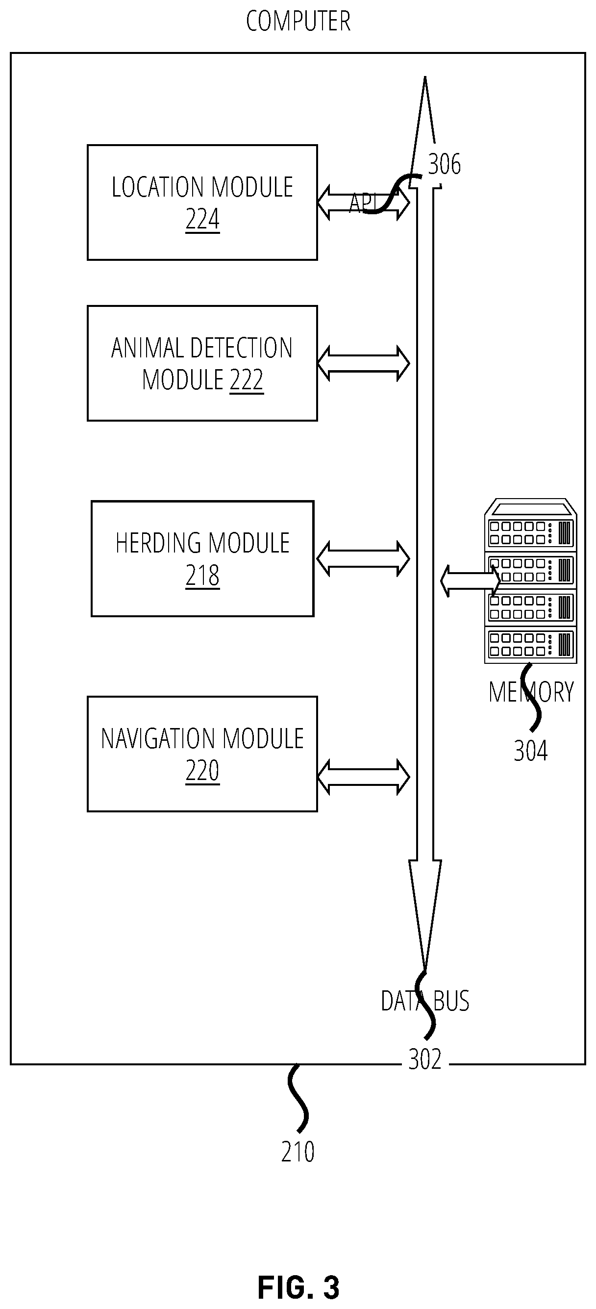 Patent US12102060 Figure 3 – Autonomous vehicle and method for detecting strays and managing herds