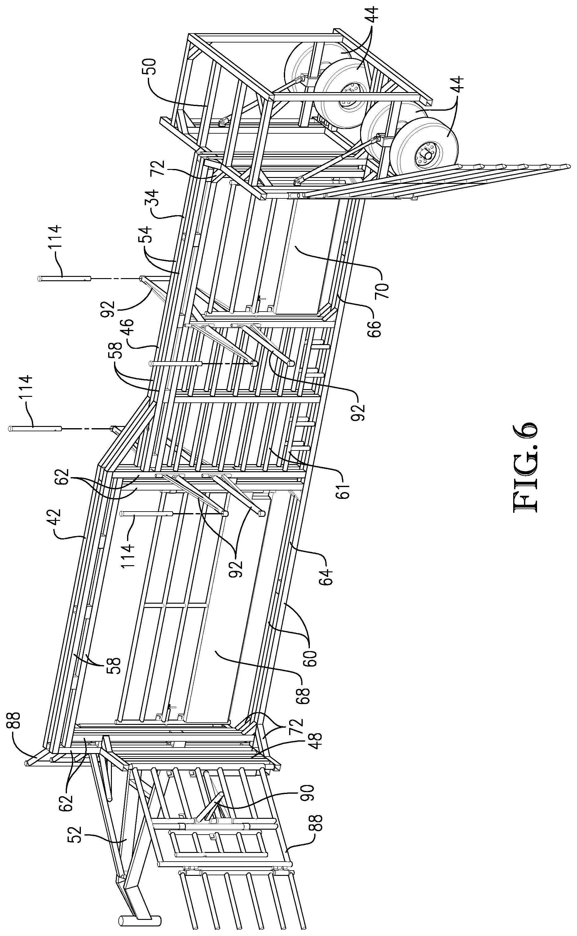 Patent US12102061 Figure 6 – Portable corral suspension with torsion axle