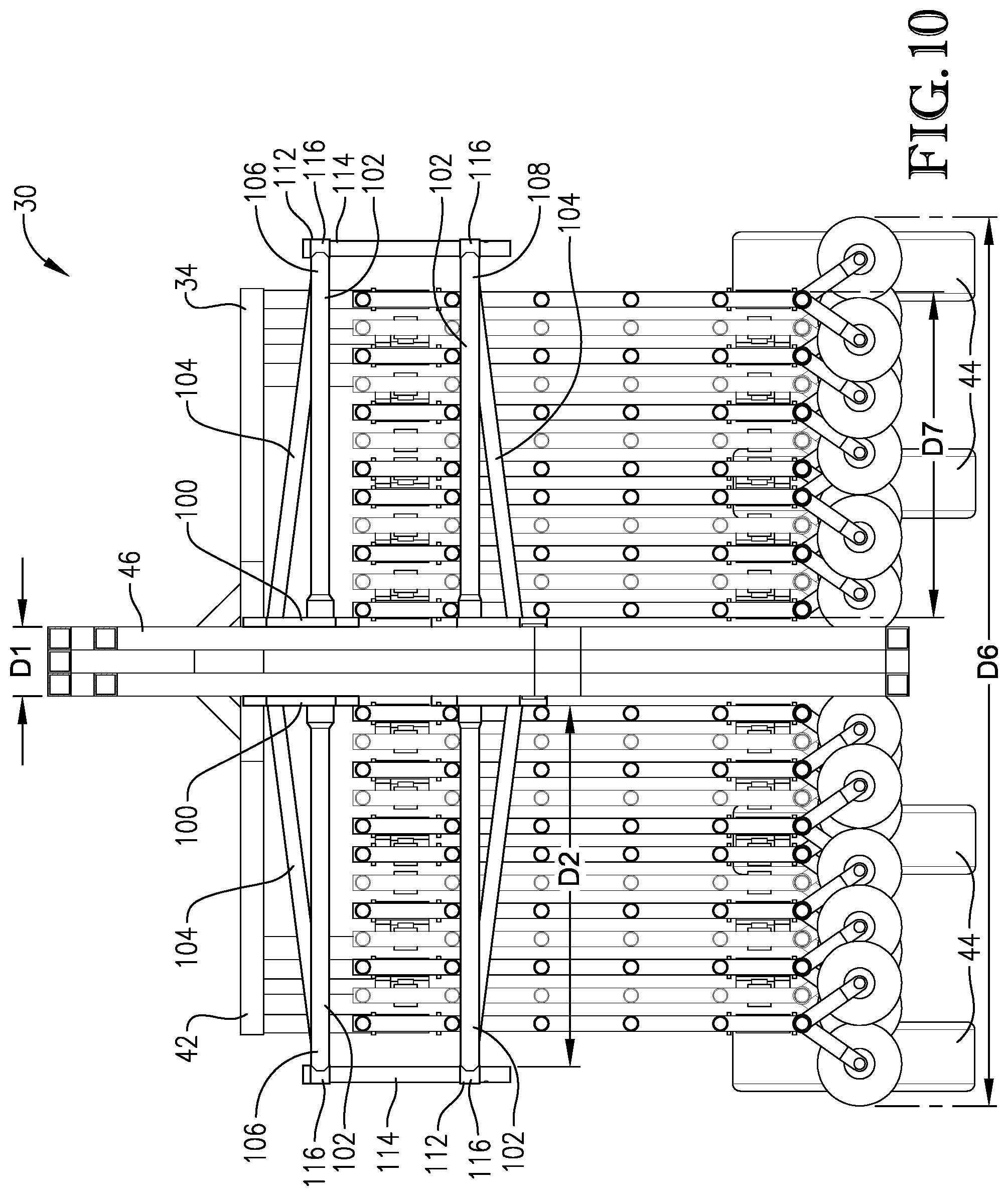 Patent US12102061 Figure 10 – Portable corral suspension with torsion axle
