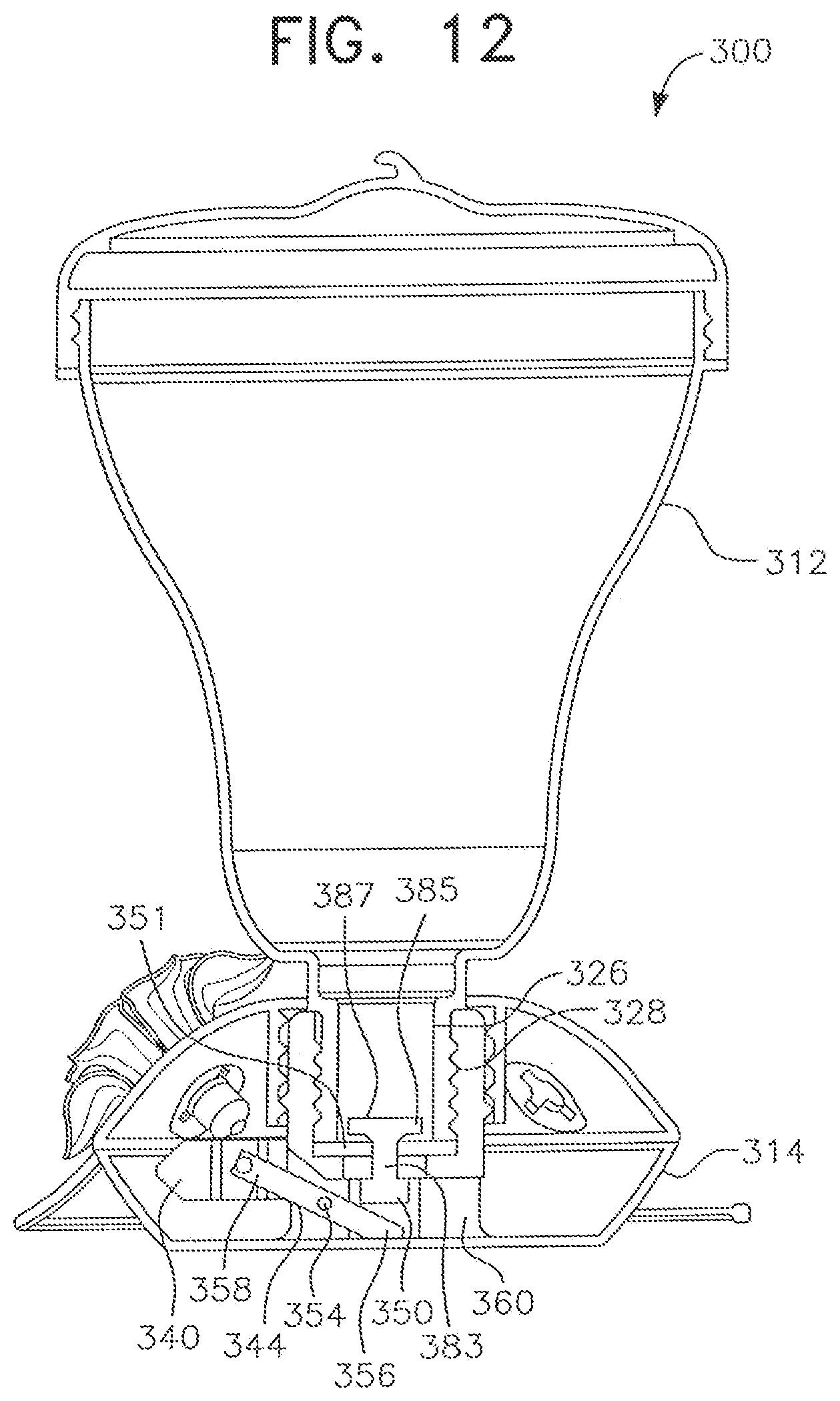 Patent US12102062 Figure 13 – Top-fill hummingbird feeder with float valve base closure mechanism