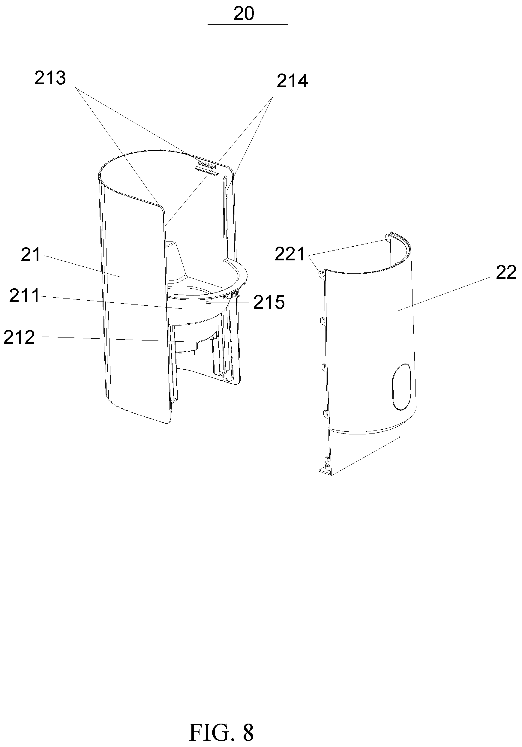 Patent US12102064 Figure 7 – Pet feeder