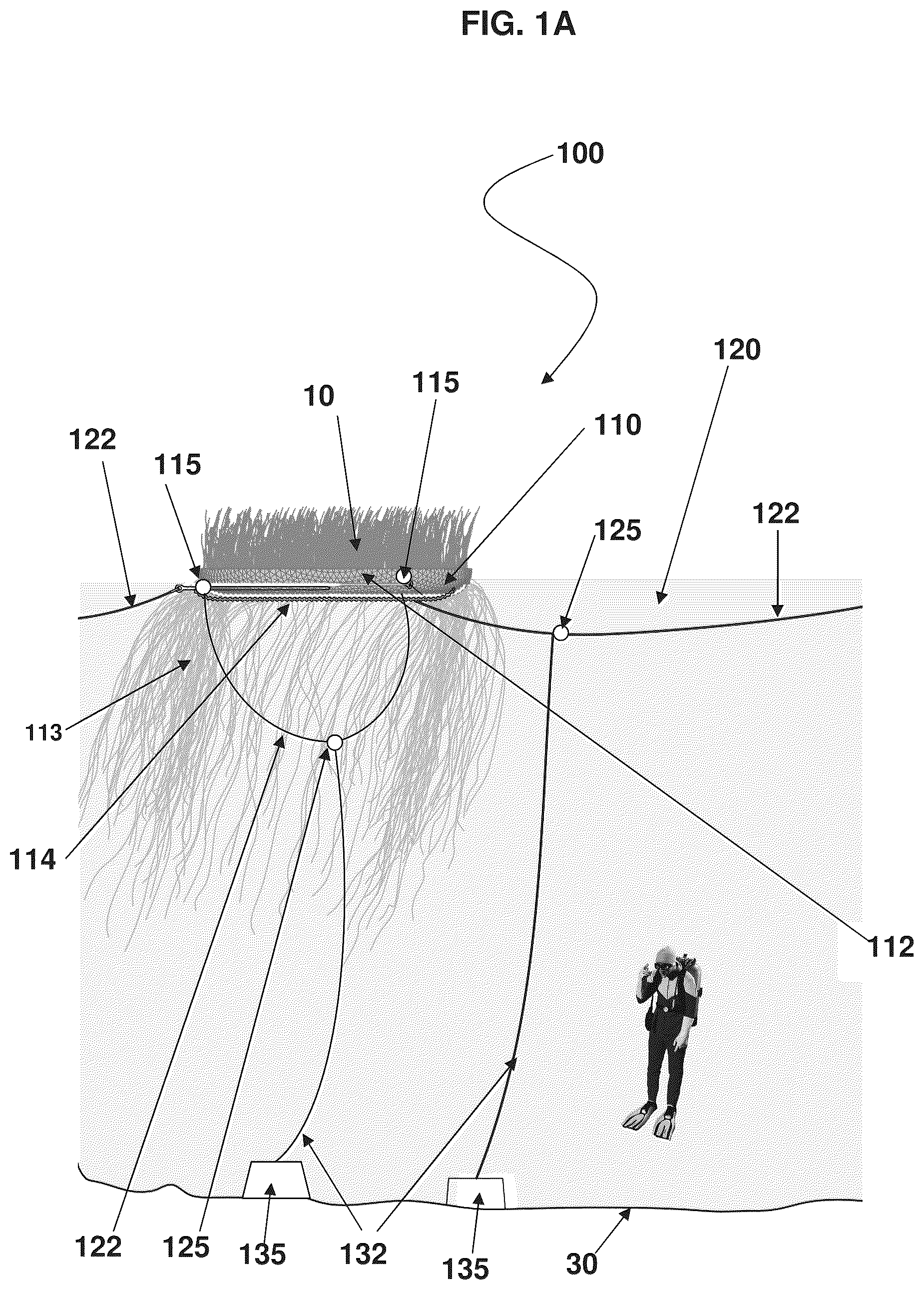 Patent US12102065 Figure 1 – Coastal resilience systems, structures, and methods