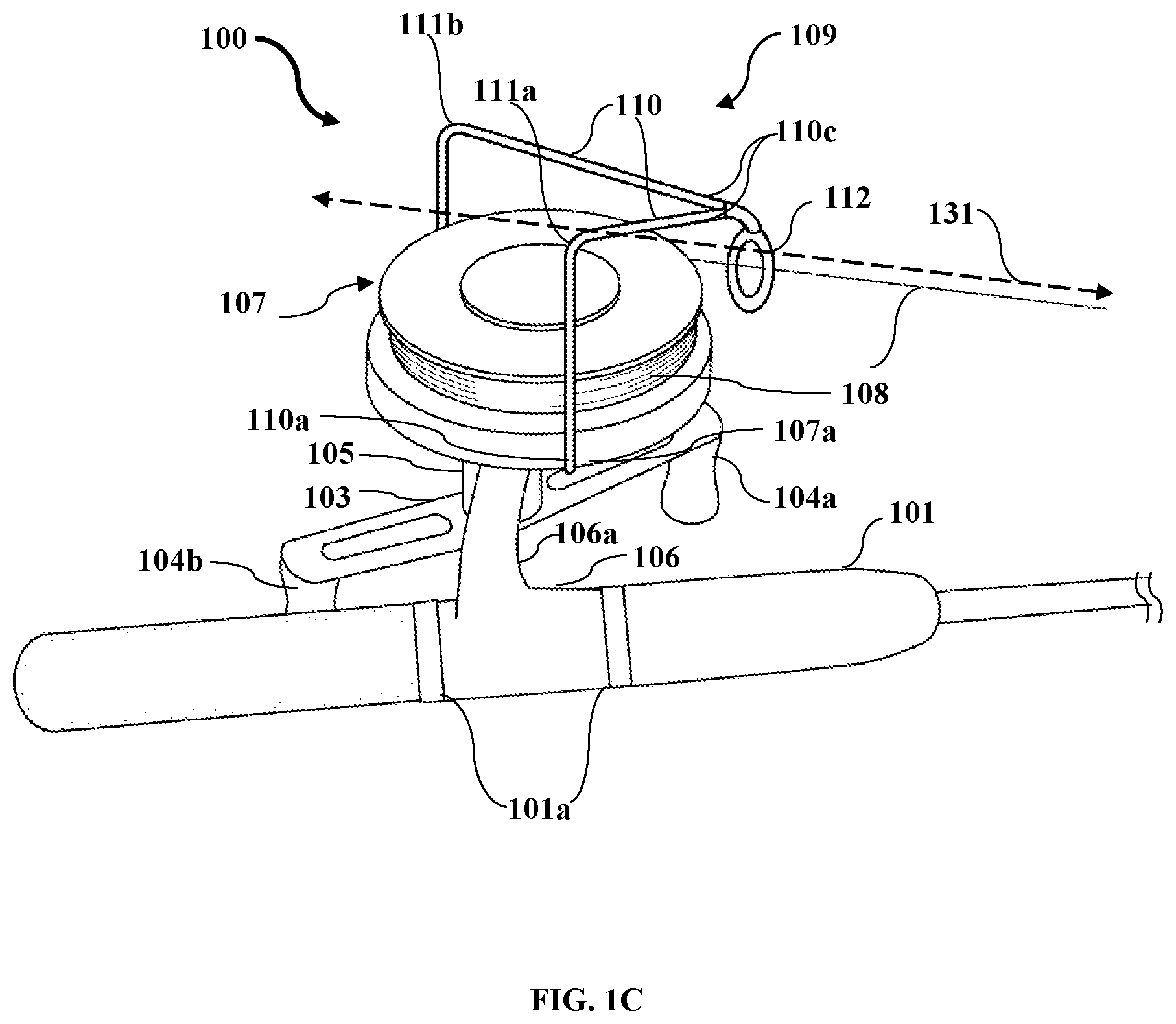Patent US12102073 Figure 3 – Fishing reel with a line transfer mechanism