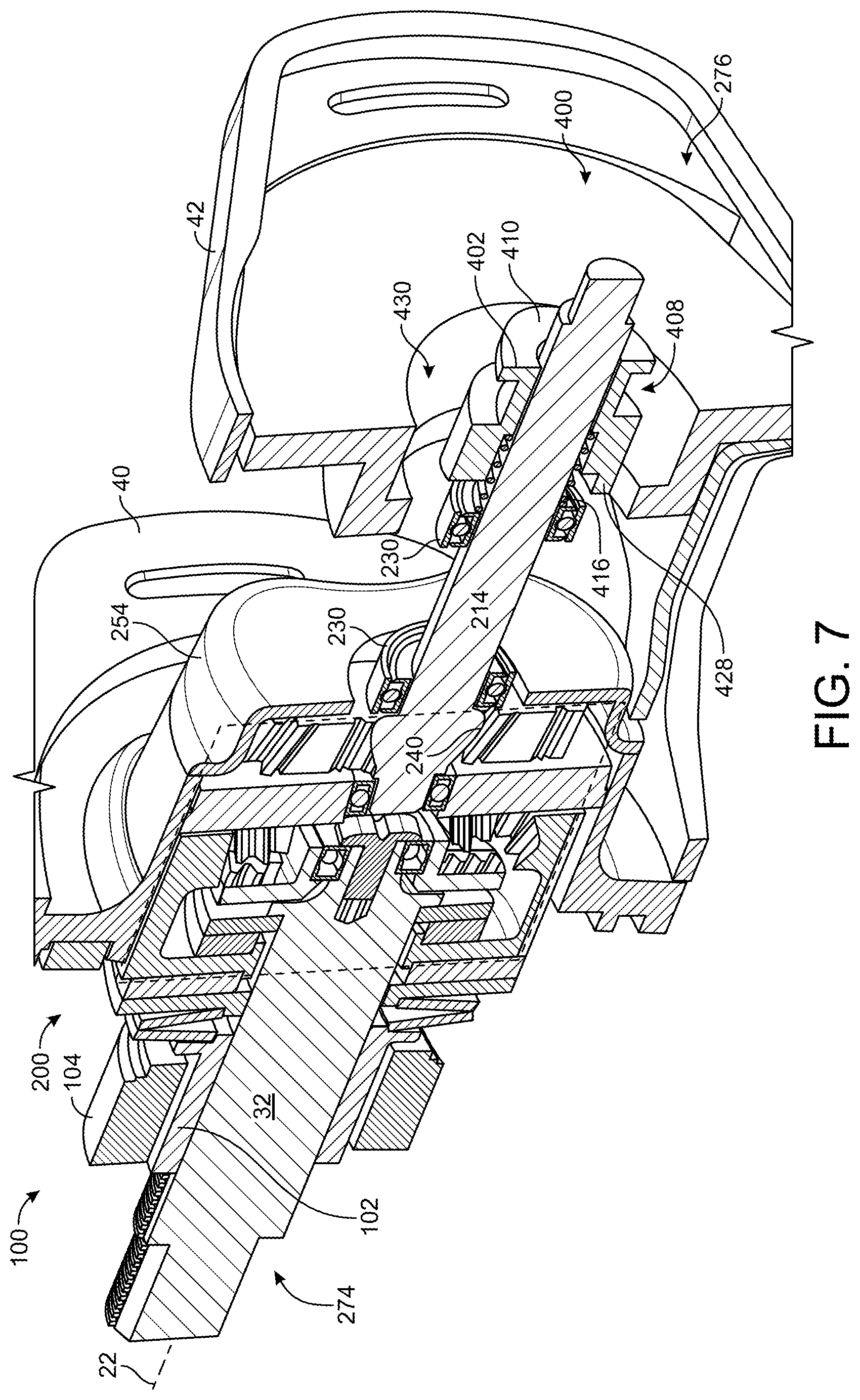 Patent US12102074 Figure 7 – Baitcaster with spool drive mechanism