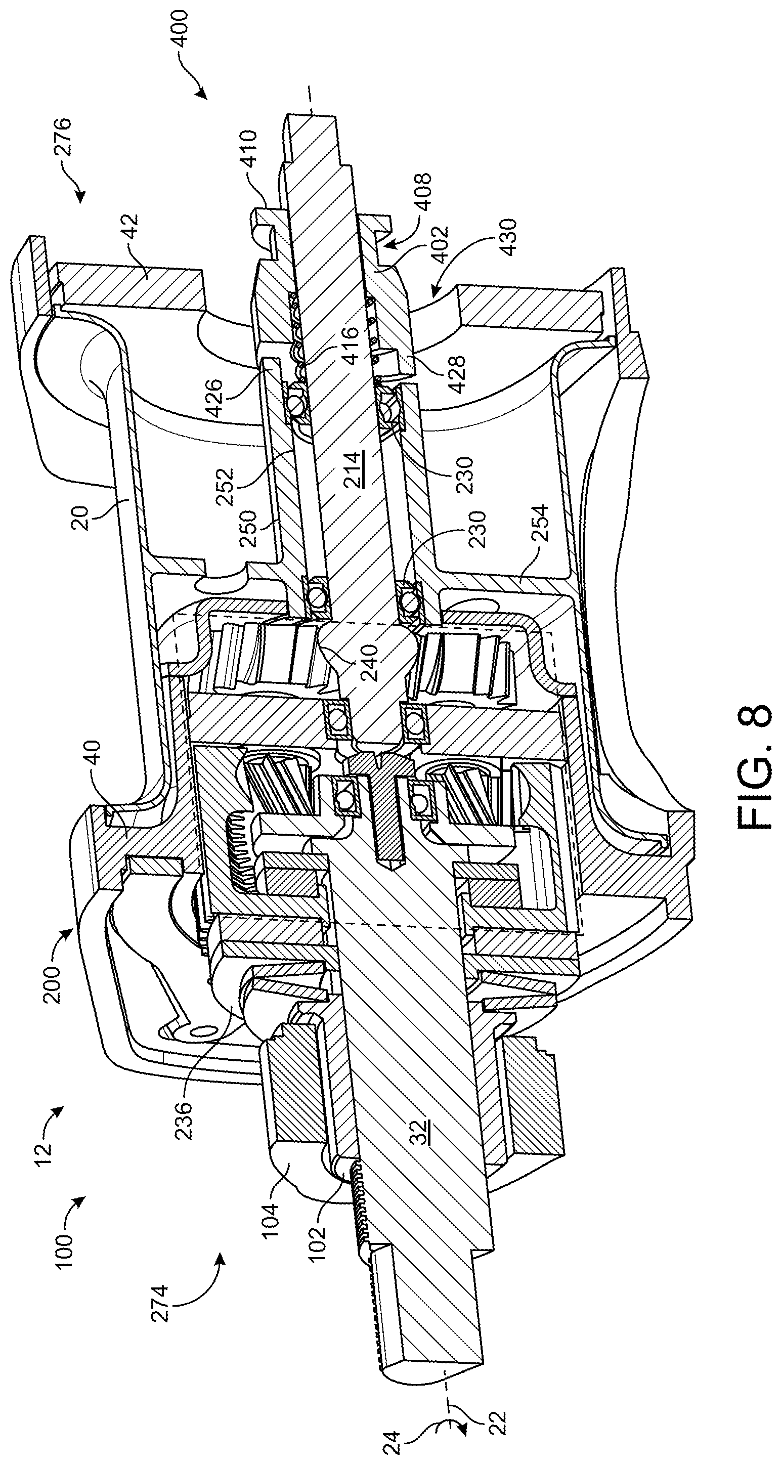 Patent US12102074 Figure 8 – Baitcaster with spool drive mechanism
